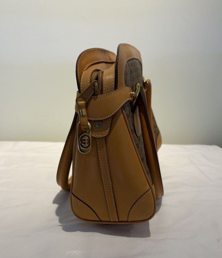 Gucci Micro GG Supreme Handbag Brown Tan Leather 5