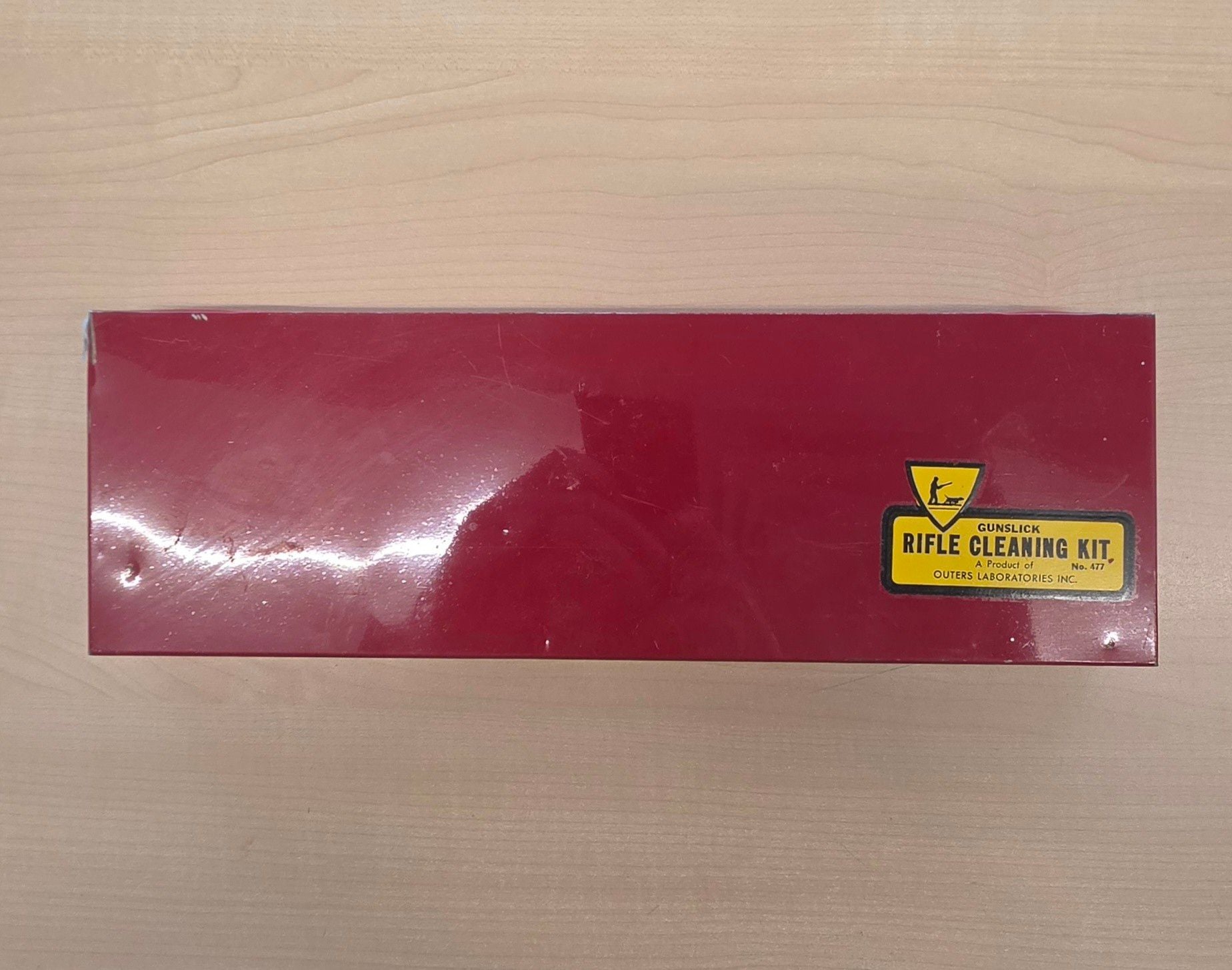 Gunslick Rifle Cleaning Kit No. 477 Vintage Red Metal Box 1