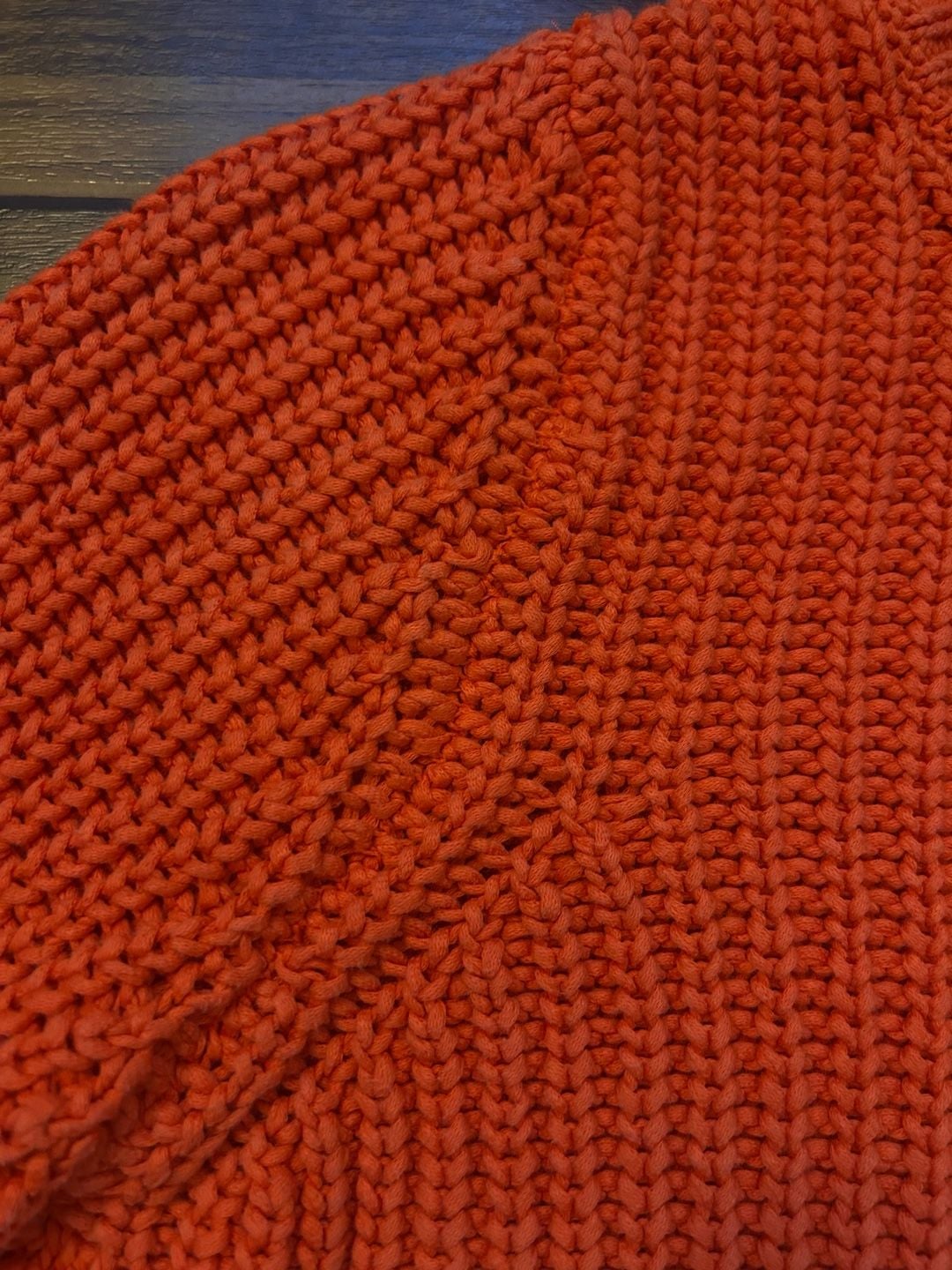 Sézane Jazz Cable Knit Jumper Orange Balloon Sleeve Chunky Knit NWOT 7