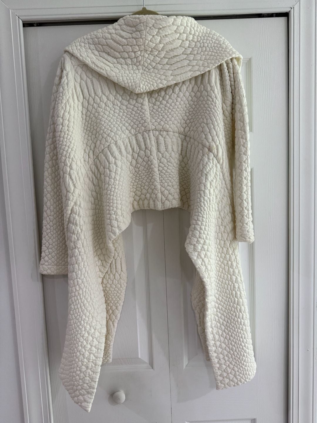 Alexis Quilted Cardigan Size M White 5