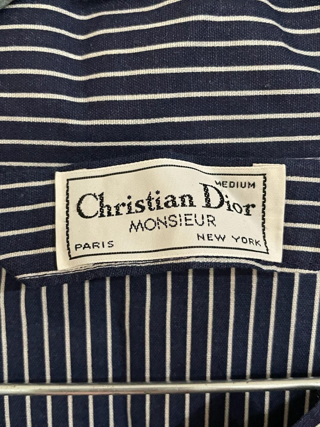 Christian Dior Monsieur Pajama Set Size Medium Blue White Pinstripe 4