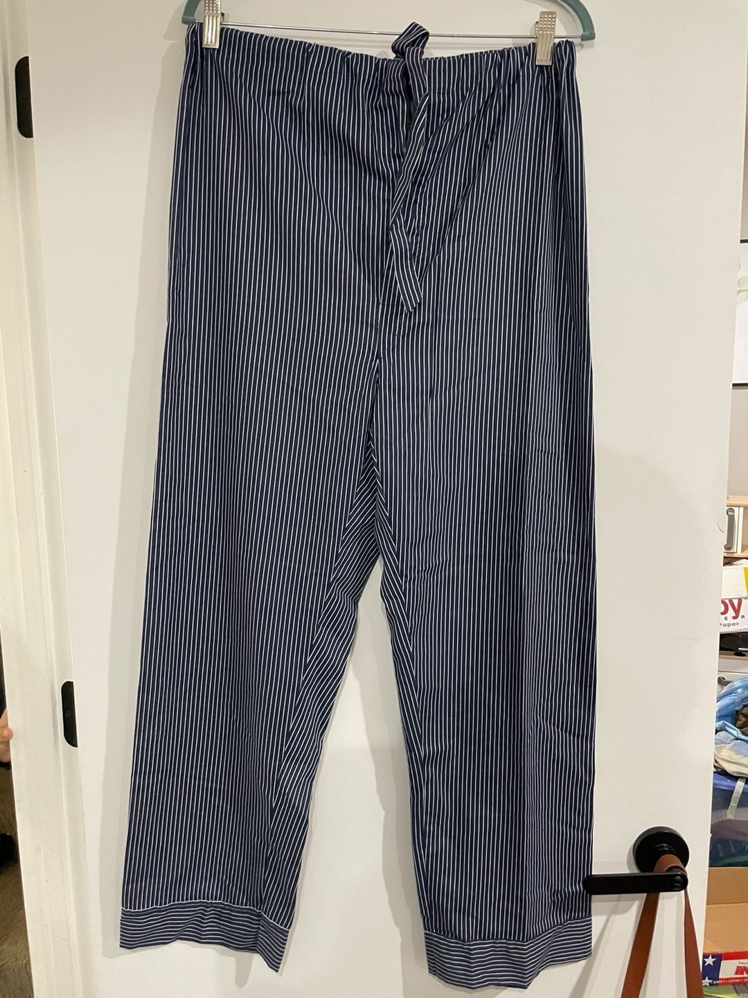 Christian Dior Monsieur Pajama Set Size Medium Blue White Pinstripe 7