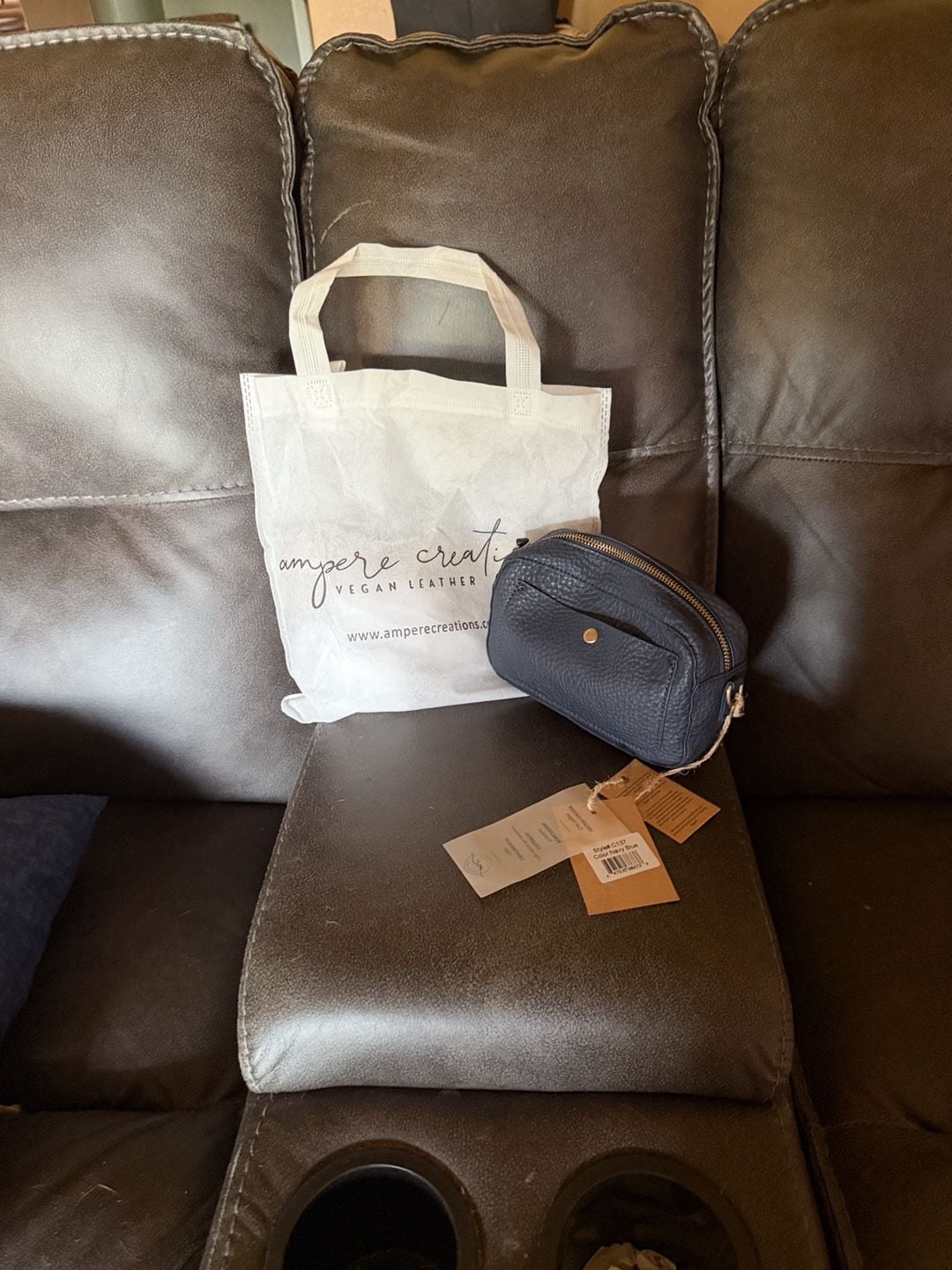 Ampere Creations C137 Crossbody Bag Navy Blue New with Dust Bag and 2straps 2