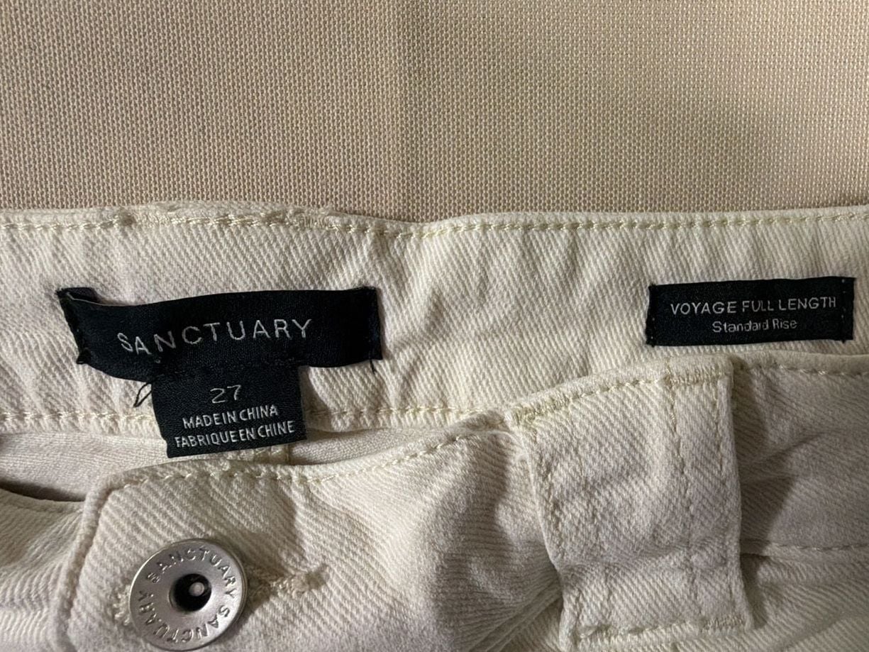 Sanctuary Voyage Full Length Jeans Size 27 White Standard Rise 3
