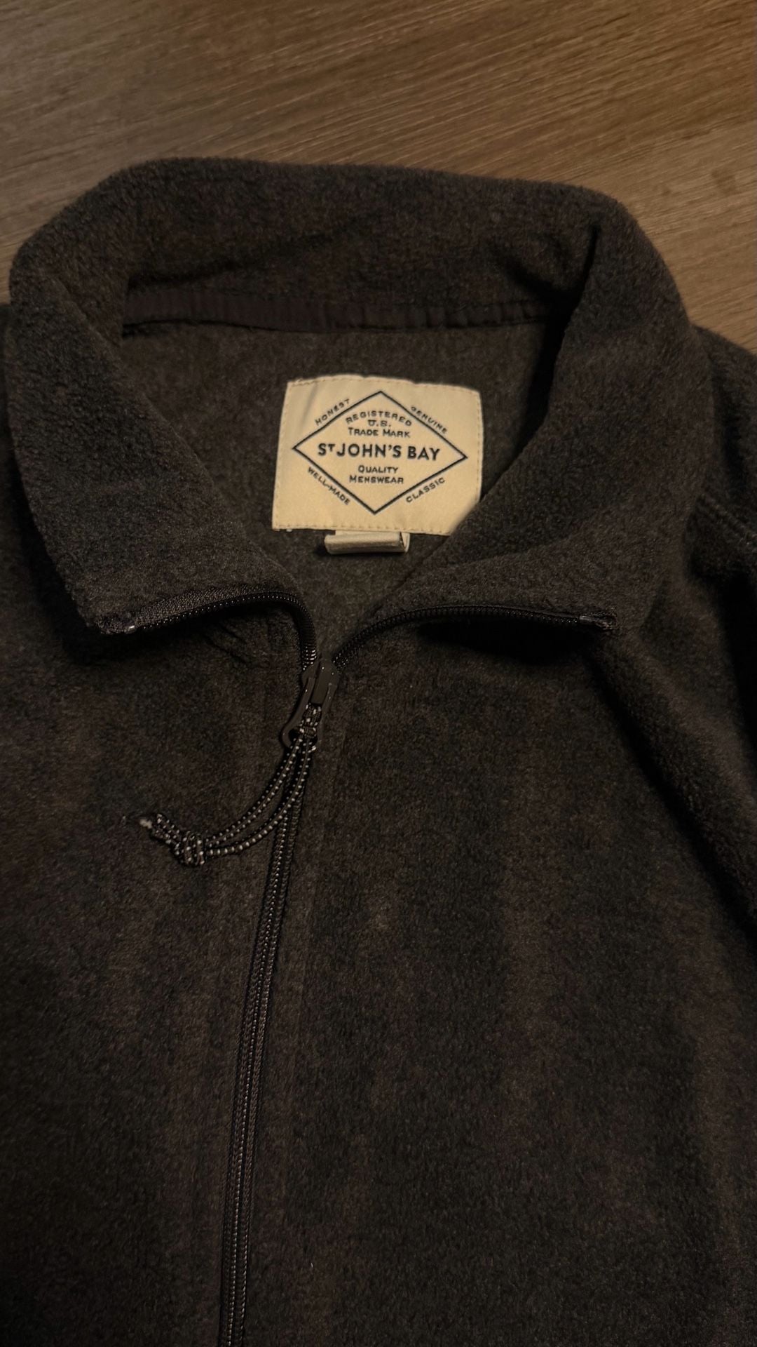 St. John's Bay Full Zip Fleece Jacket Gray 2
