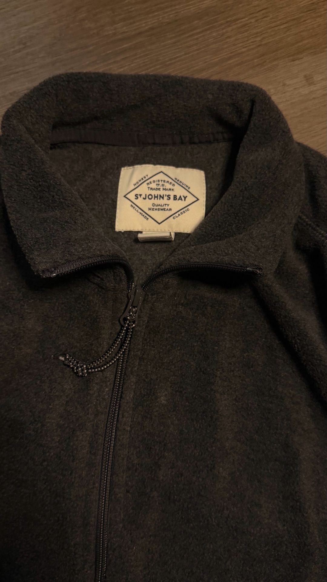 St. John's Bay Full Zip Fleece Jacket Gray 3