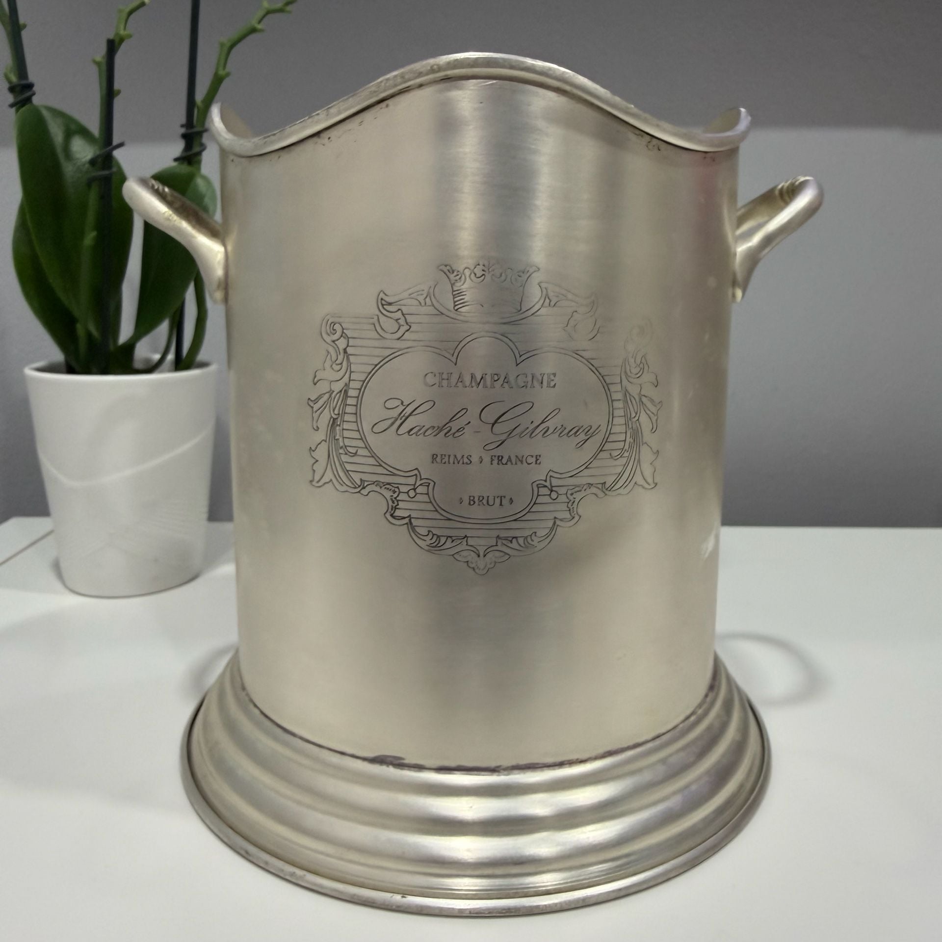 Haché-Gilray Champagne Brut Silver-Plated Ice Bucket 4