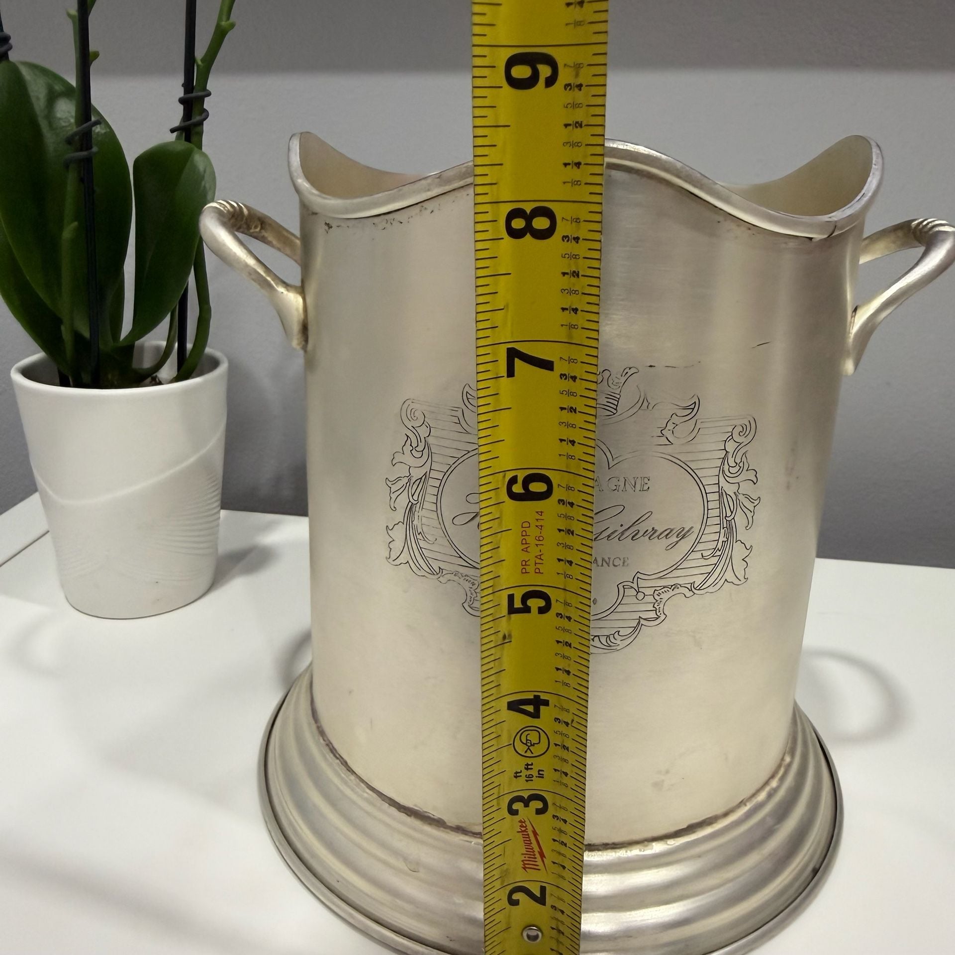 Haché-Gilray Champagne Brut Silver-Plated Ice Bucket 9