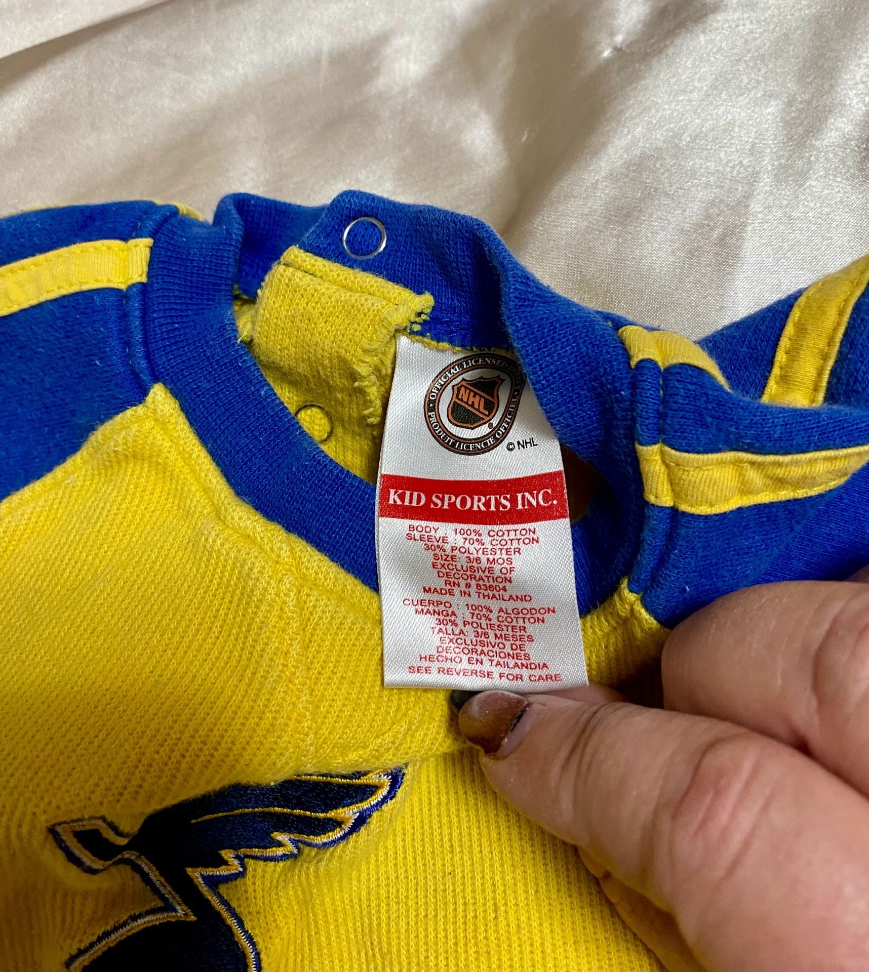 Kid Sports Inc St Louis Blues Bodysuit Size 3/6 Mos NHL Baby Romper 3