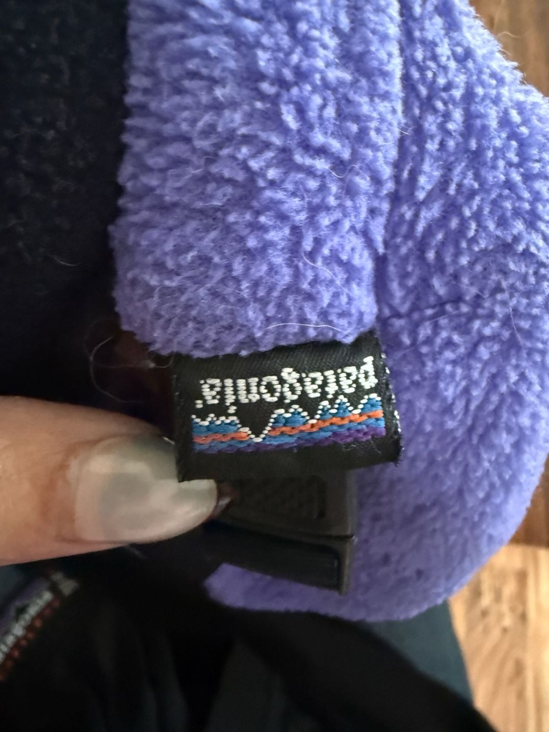 Patagonia Synchilla Duckbill Hat Size L Purple Green Fleece Cap Vintage 4