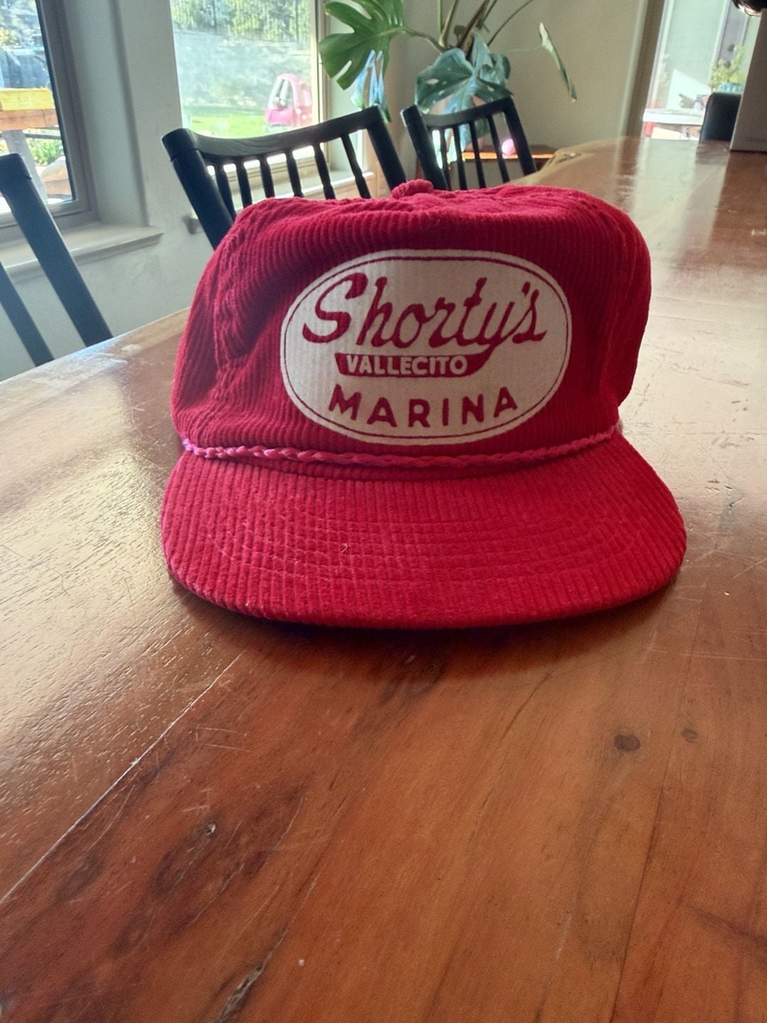 Vintage Shorty's Vallecito Marina Red Corduroy Snapback Hat 2