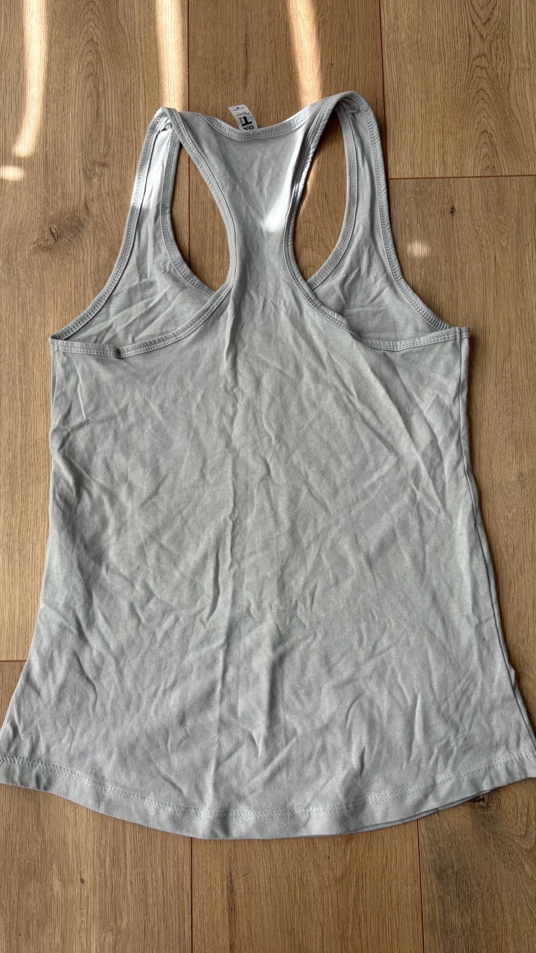 Next Level Never Skip Leg Day Size M Tank Top Gray Rooster Workout 5