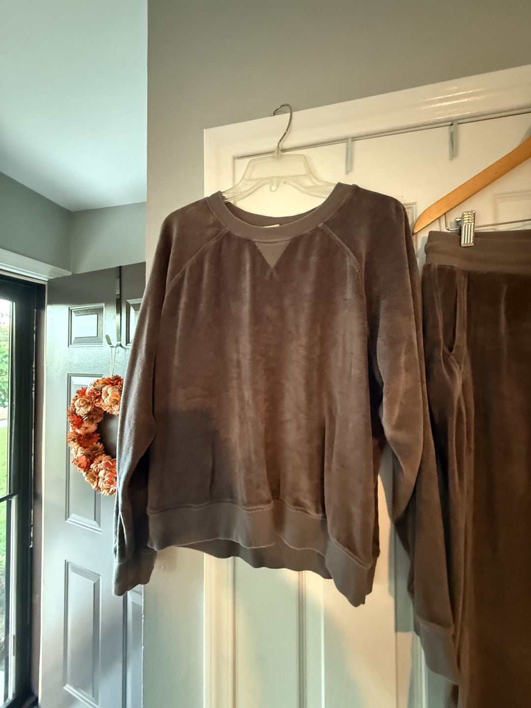 Pact Velour Sweatshirt Size L Brown Organic Cotton 2