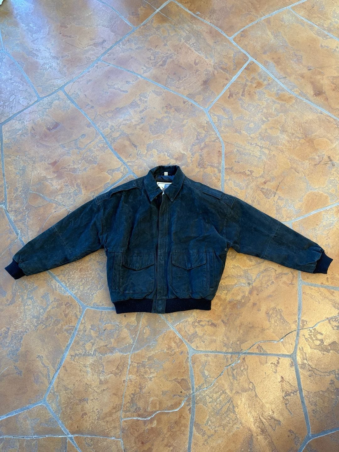 Middlebrook Park Suede Leather Bomber Jacket Size M Black Flight 3