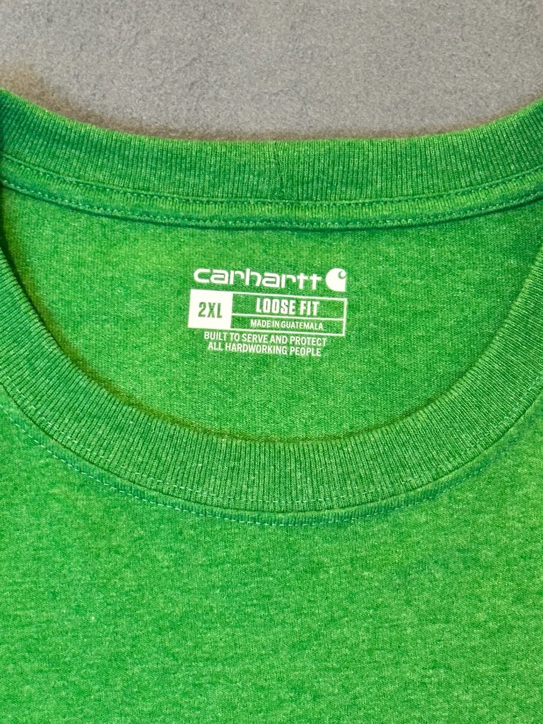 Carhartt Loose Fit Long Sleeve Pocket T-Shirt Size 2XL Green 3