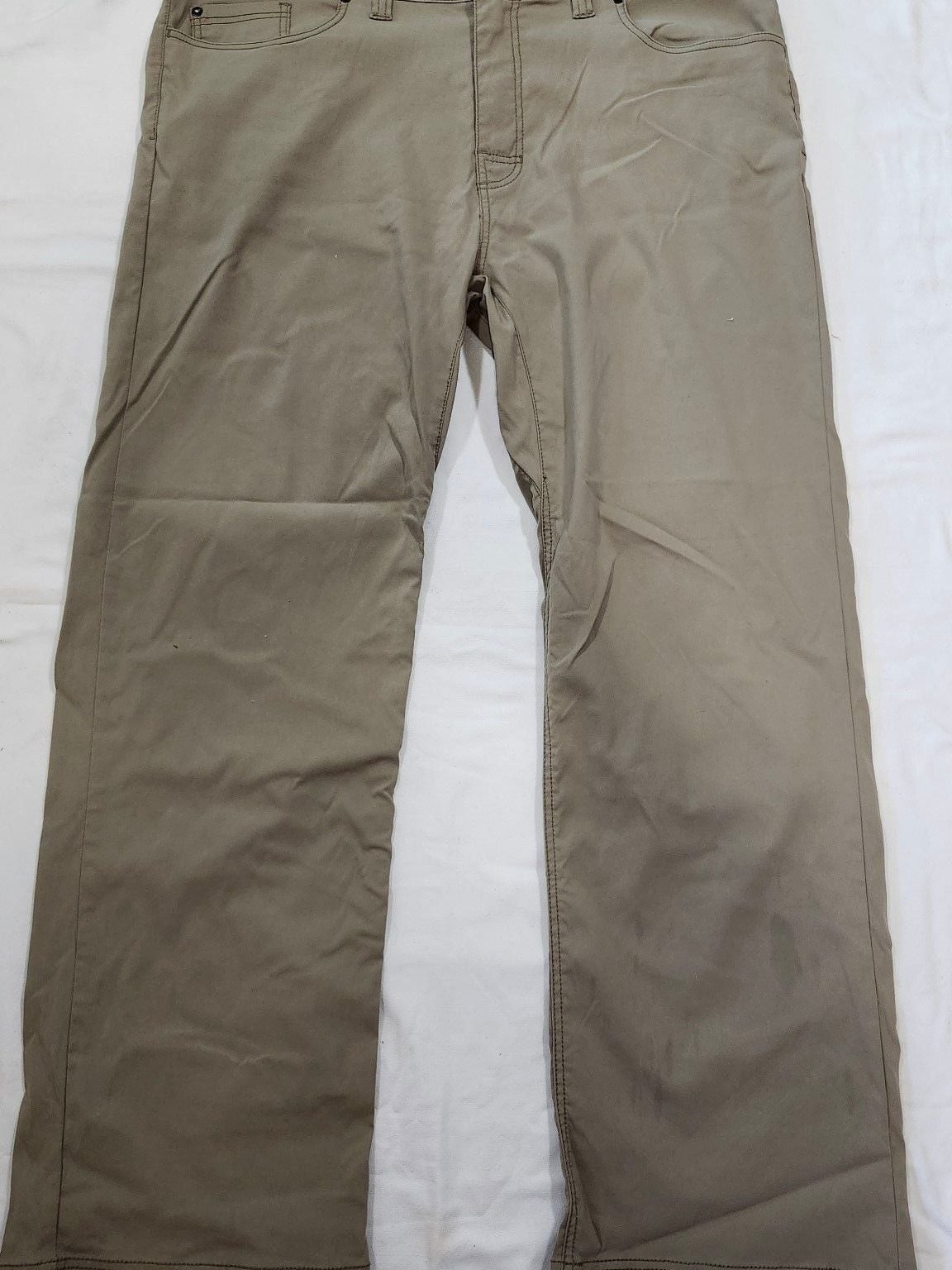 PrAna Slim Fit Pants 40x32 Khaki Tan Casual Stretch Trousers 2