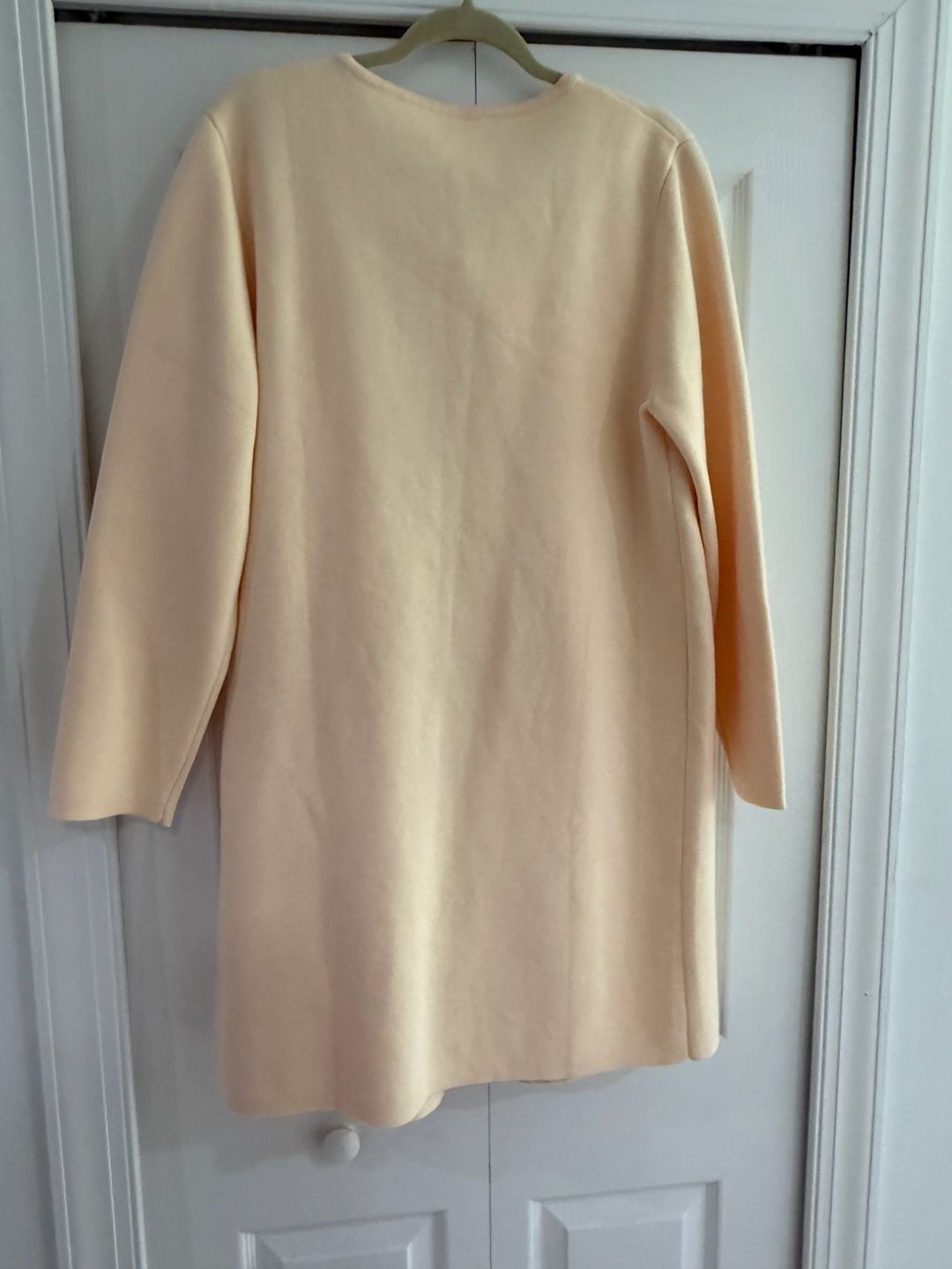 Women Open Front Coatigan Sweater Size XL Yellow Long Knit 6