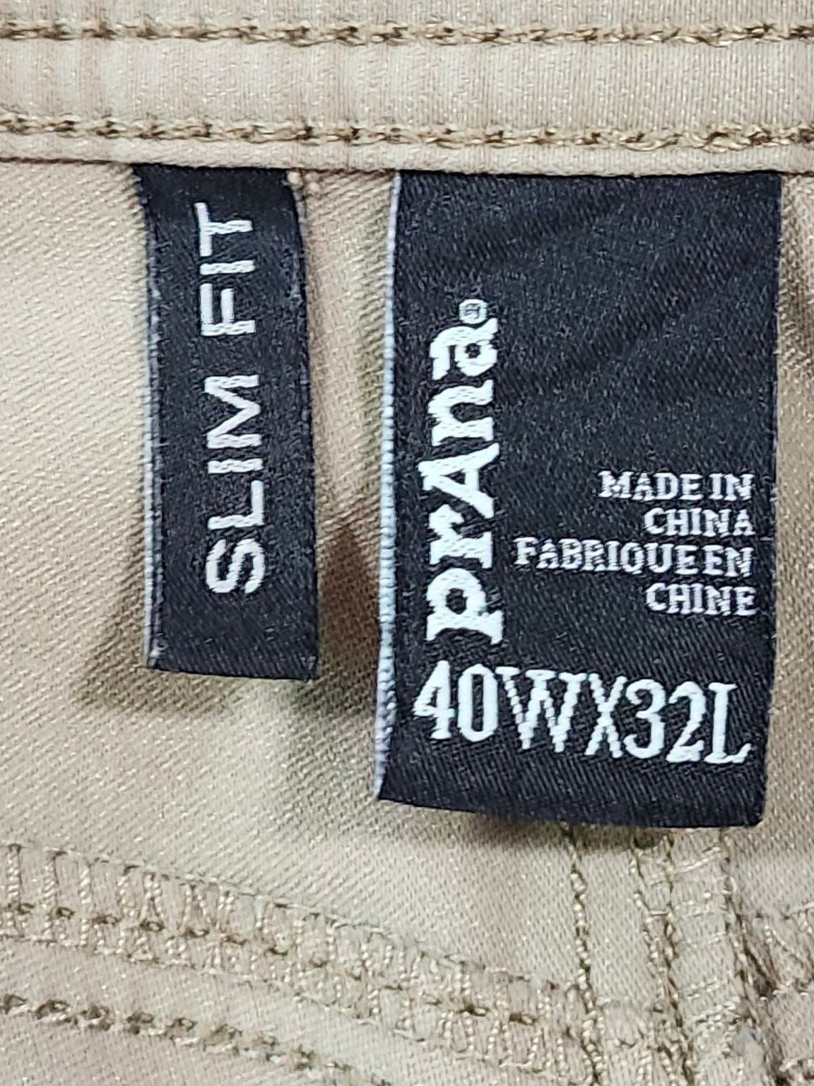PrAna Slim Fit Pants 40x32 Khaki Tan Casual Stretch Trousers 3