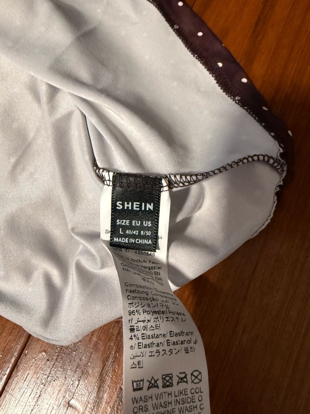 Shein Polka Dot Halter Top Size L Brown White Ruched Satin 6