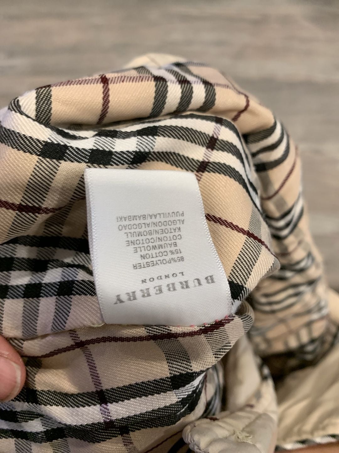Kids Burberry London Trench Coat Jacket Size L Beige Double Breasted Nova Check 8