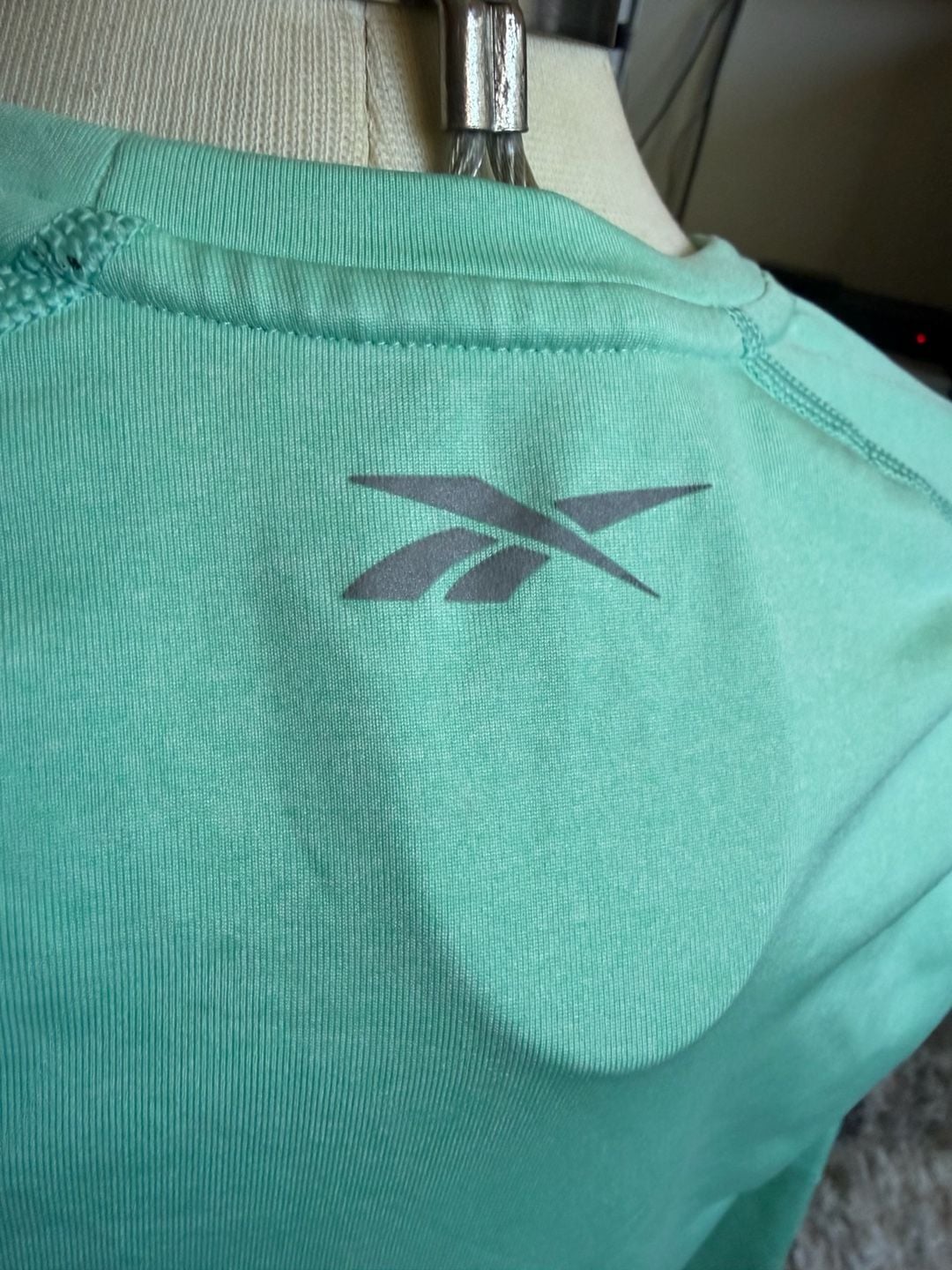 Reebok PlayDry Long Sleeve Athletic Shirt Size L Mint Green 5