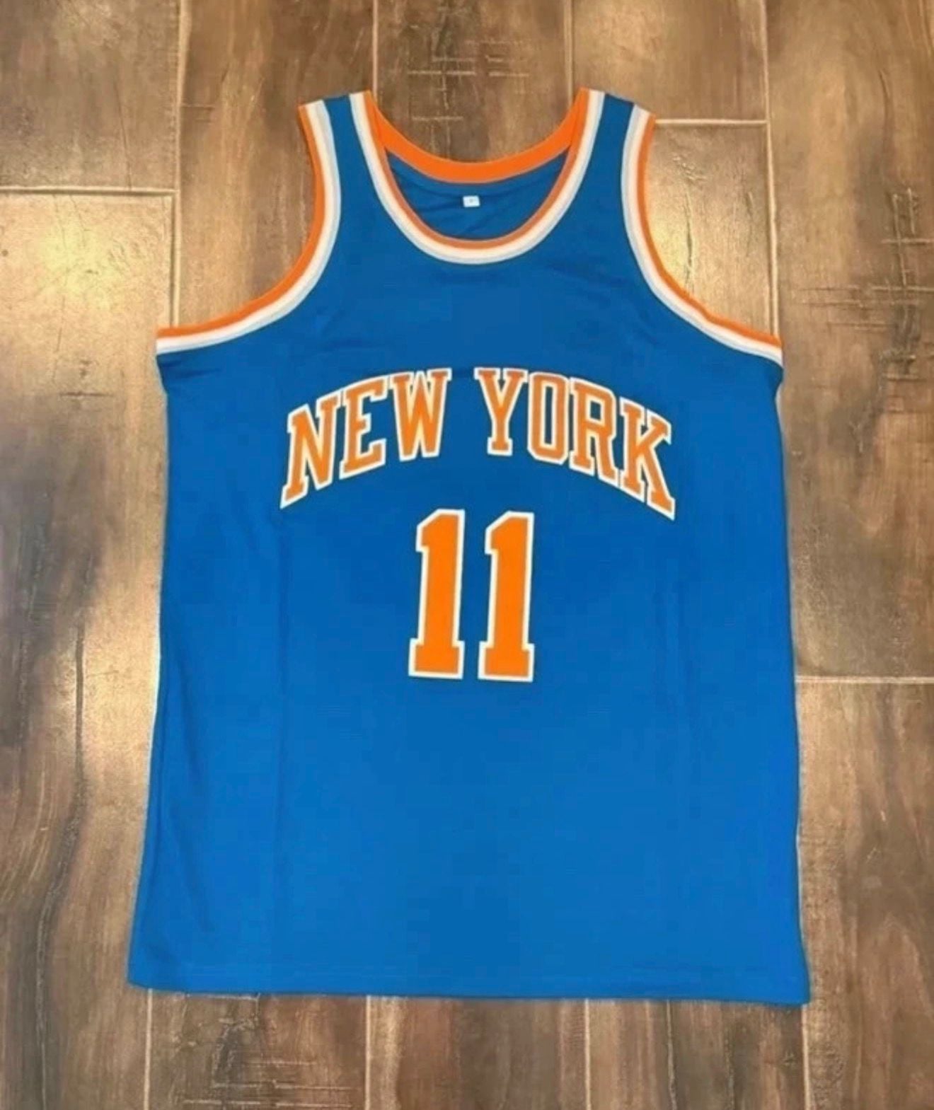 New York Knicks Jalen Brunson 11 Basketball Jersey Blue 4