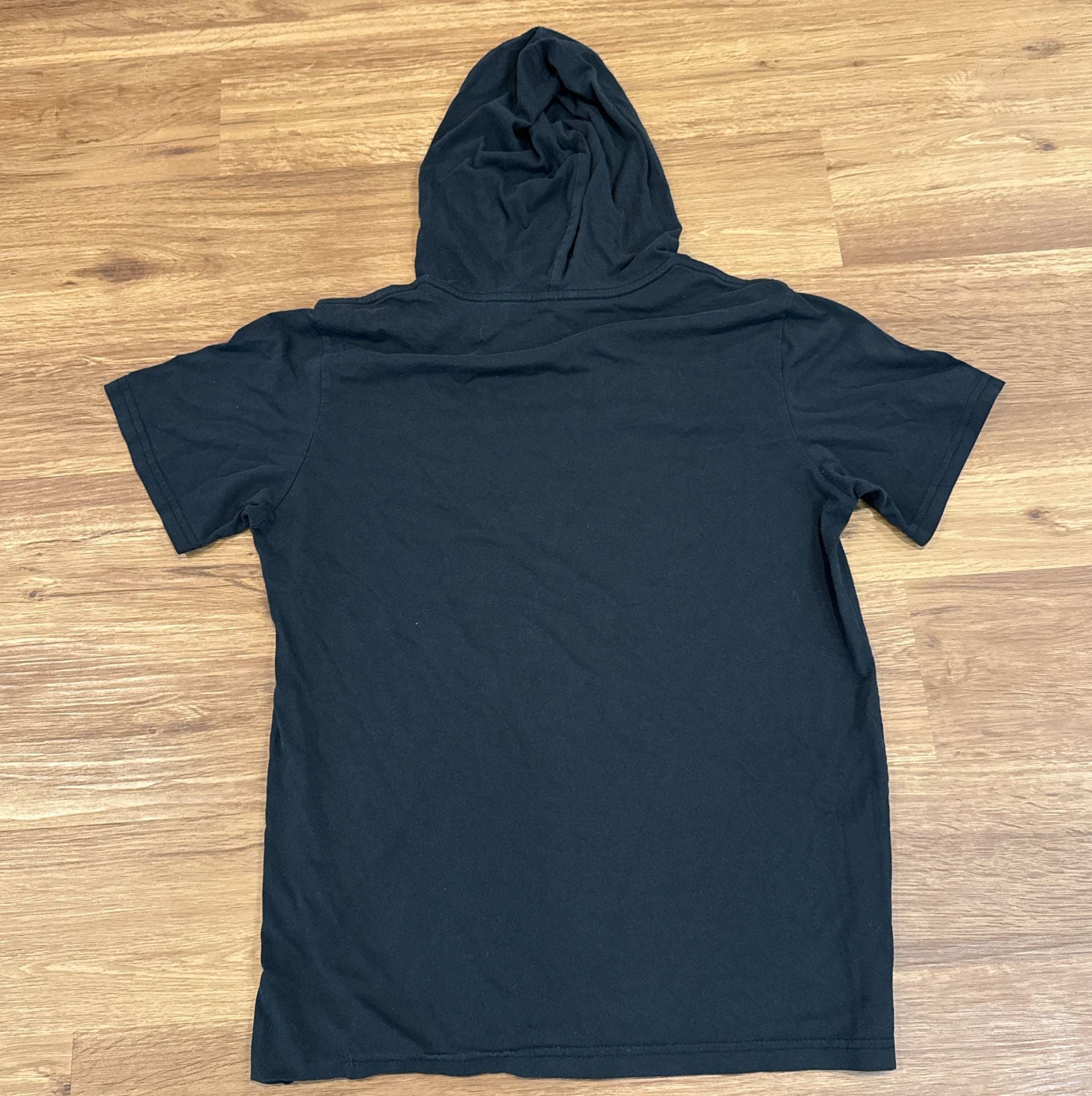 Marvel Black Panther Short Sleeve Hoodie Size Large Black 3
