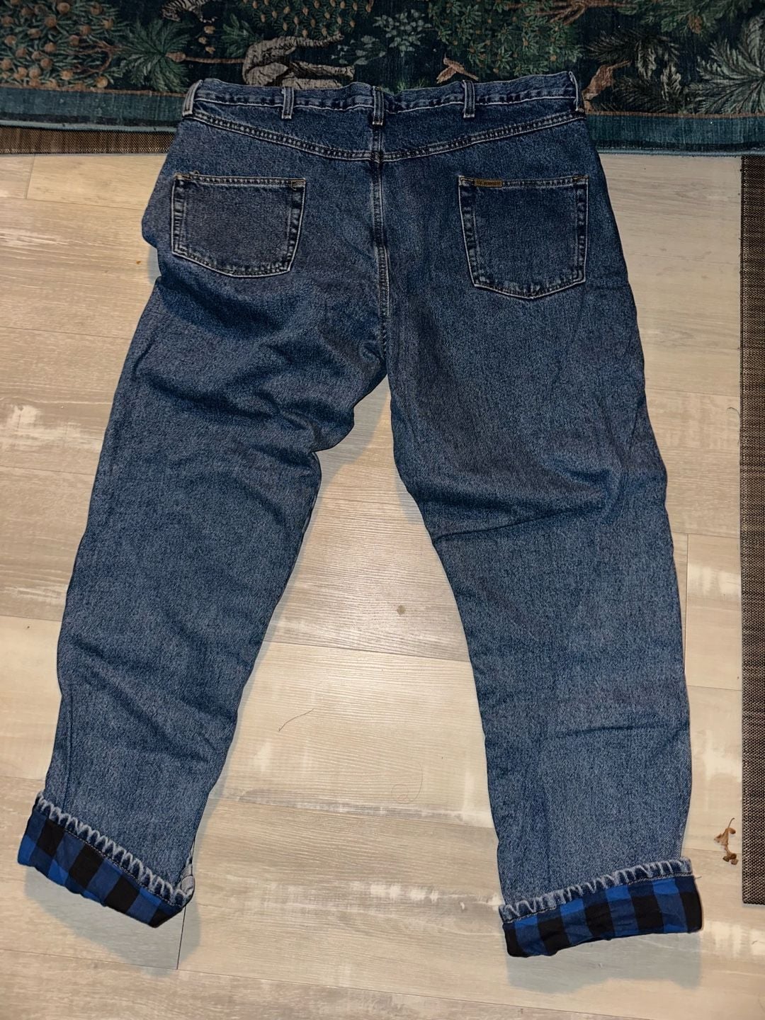 C.E. Schmidt Workwear Flannel Lined Jeans Size 40x32 Blue Denim 5