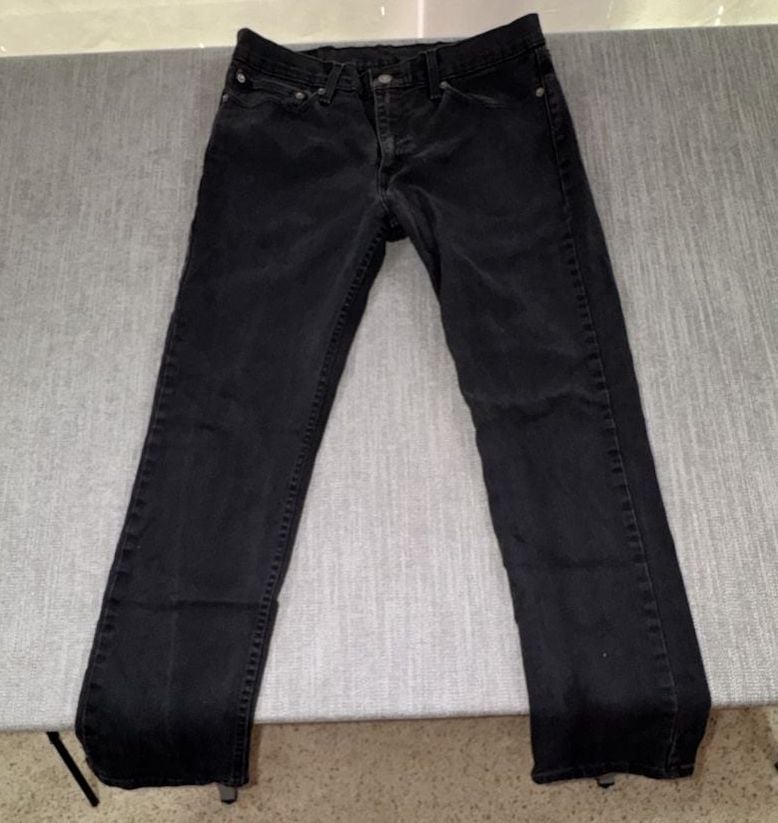 Levi's 511 Slim Jeans Size 34x30 Black Wash Denim Pants 2