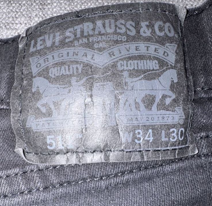 Levi's 511 Slim Jeans Size 34x30 Black Wash Denim Pants 5