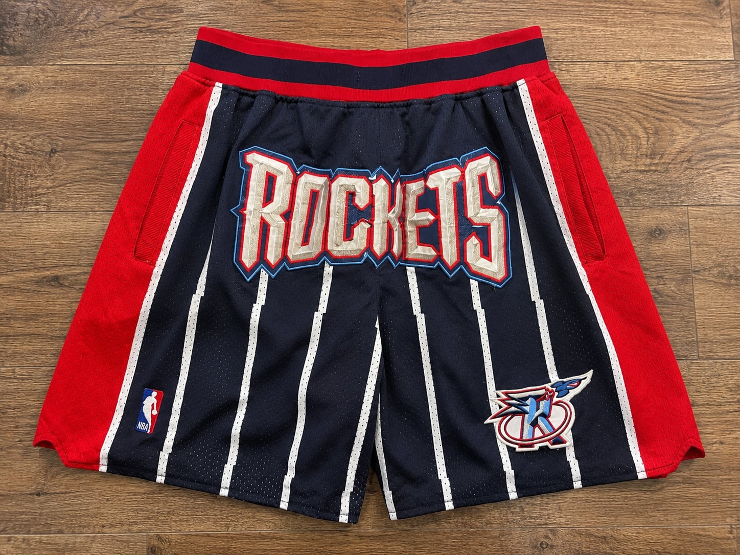 Just Don Houston Rockets 1995-96 NBA Mesh Basketball Shorts USA L 4