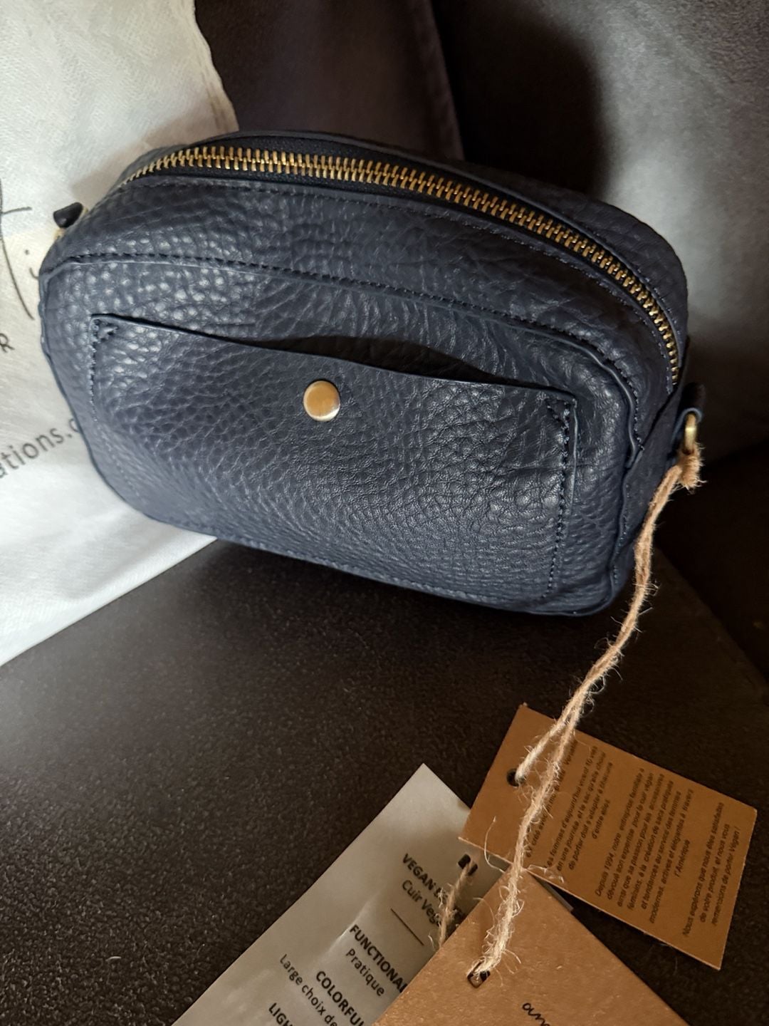 Ampere Creations C137 Crossbody Bag Navy Blue New with Dust Bag and 2straps 3