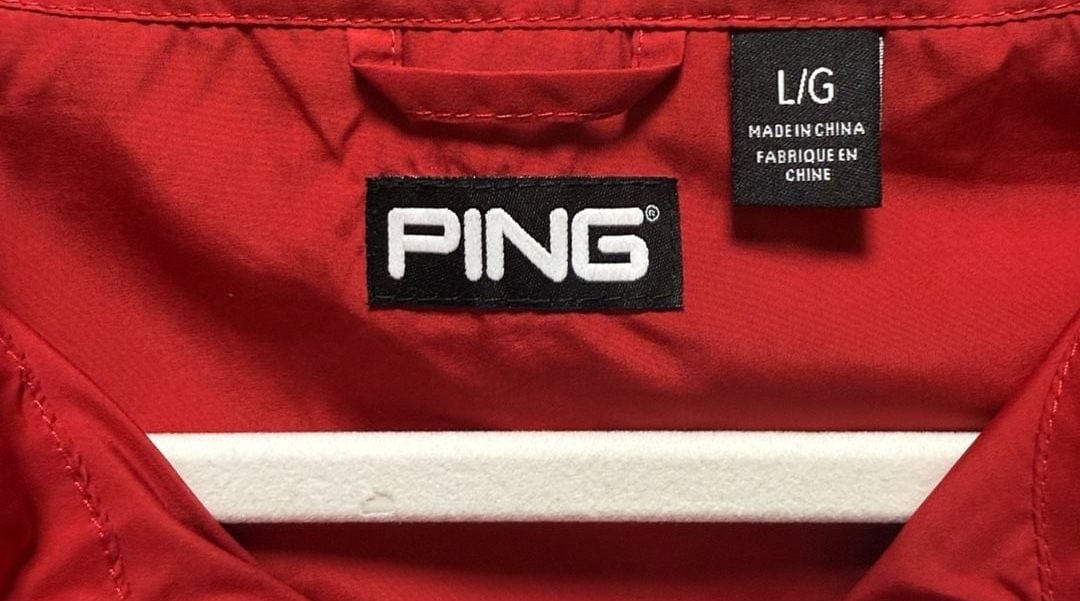 Ping Windbreaker Short Sleeve Size L/G Red Gray 1/4 Zip Pullover Jacket 3