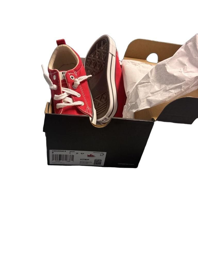 Converse CTAS Street Slip Infant Size 9 Red Sneakers 2