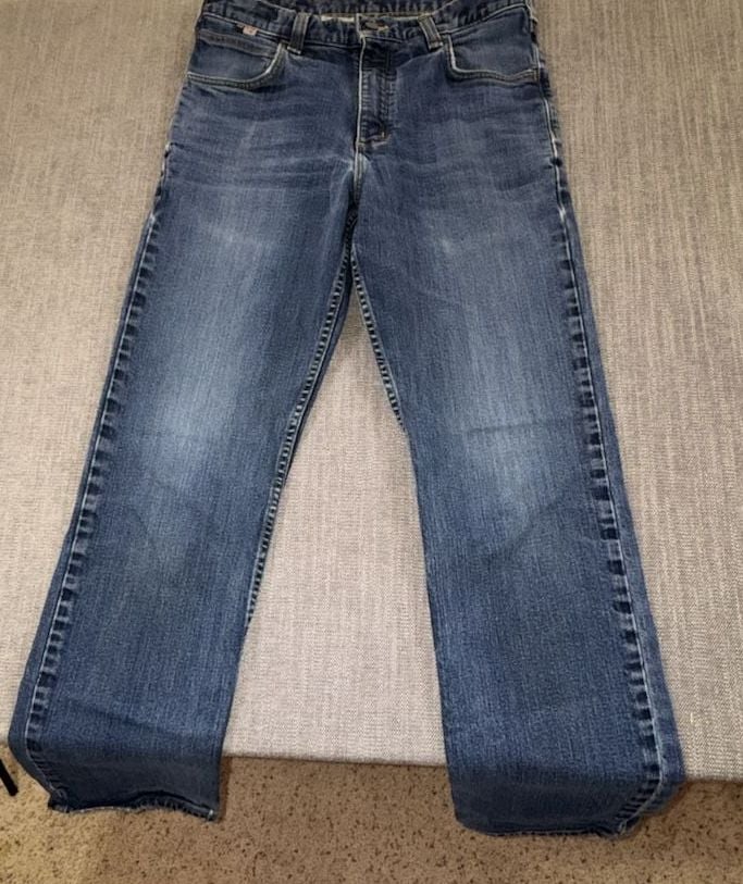 Carhartt FR Jeans Size 33x34 Blue Flame Resistant Denim Work Pants 2