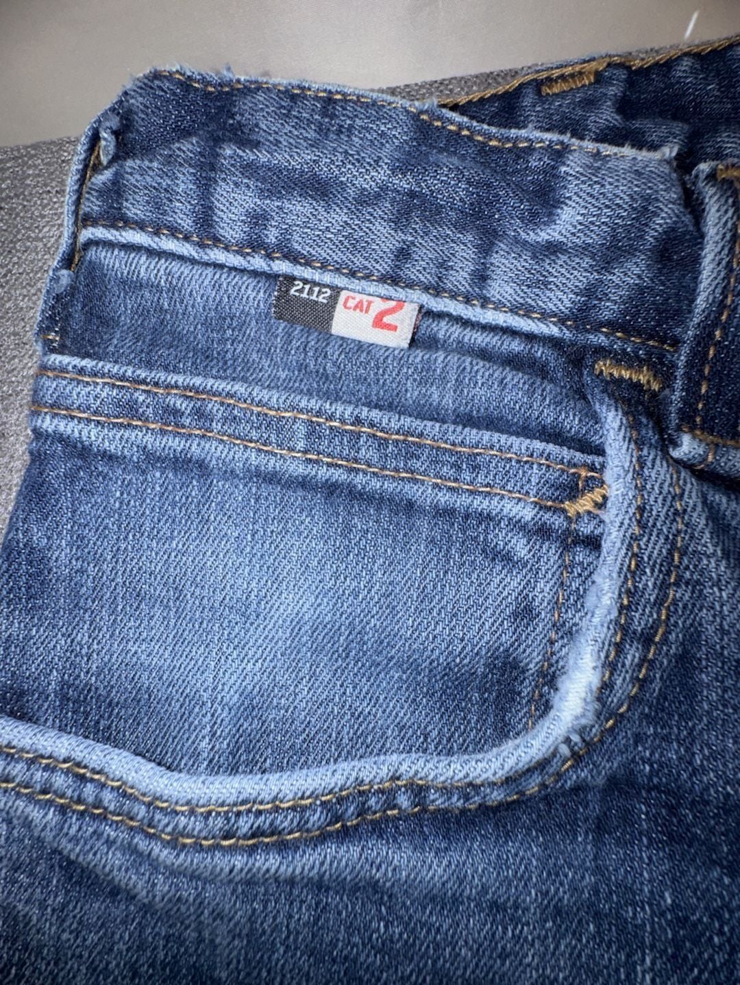Carhartt FR Jeans Size 33x34 Blue Flame Resistant Denim Work Pants 3