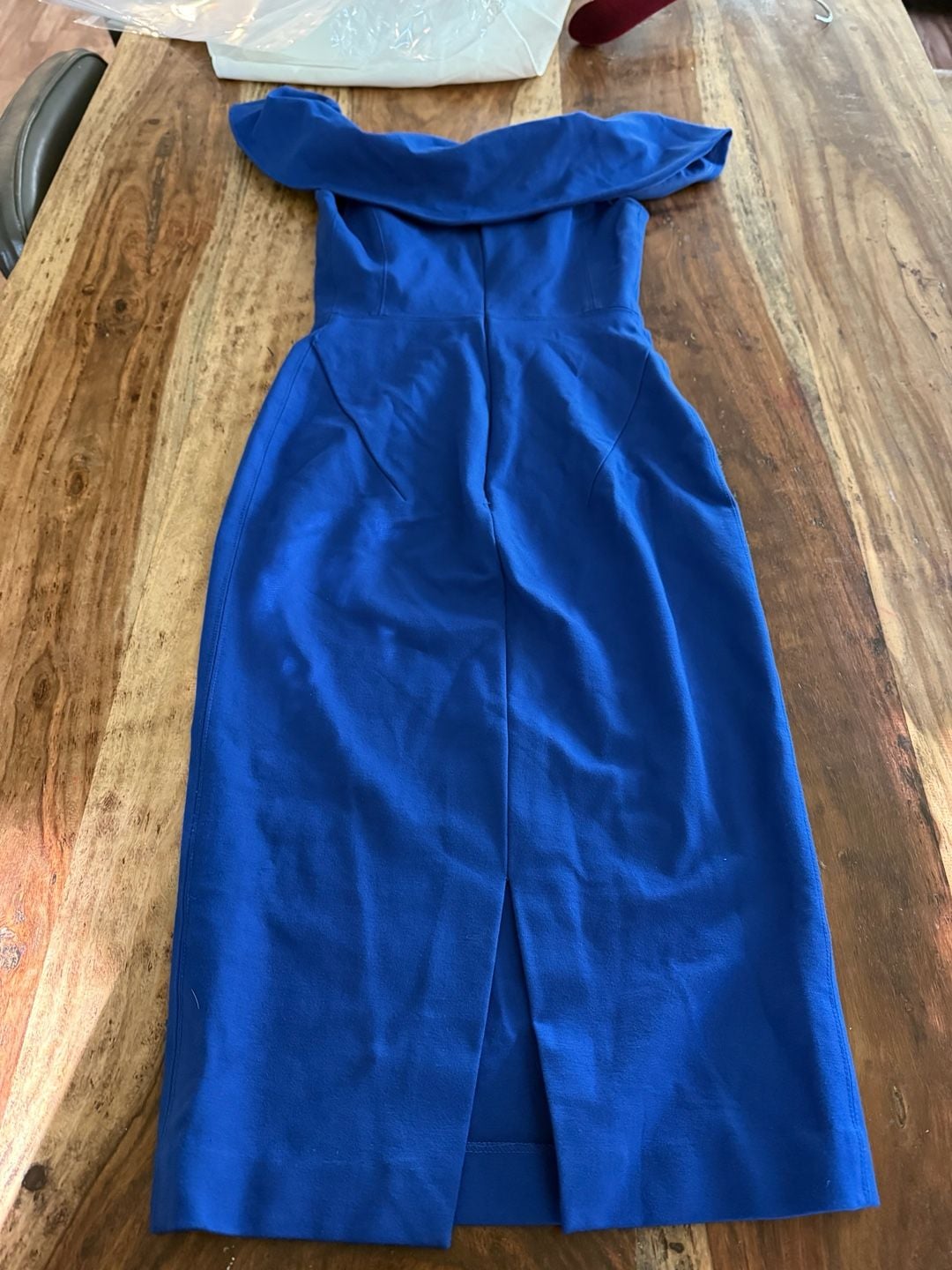 Babaton Off The Shoulder Midi Dress Size 2 Blue 6