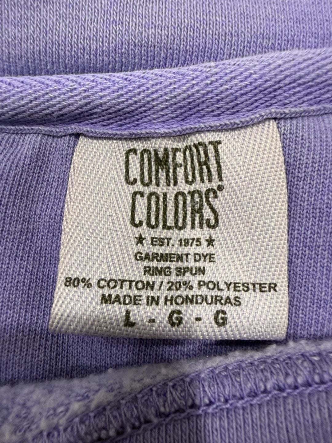 Comfort Colors Vikes Minnesota Sweatshirt Size L Purple Garment Dyed 4