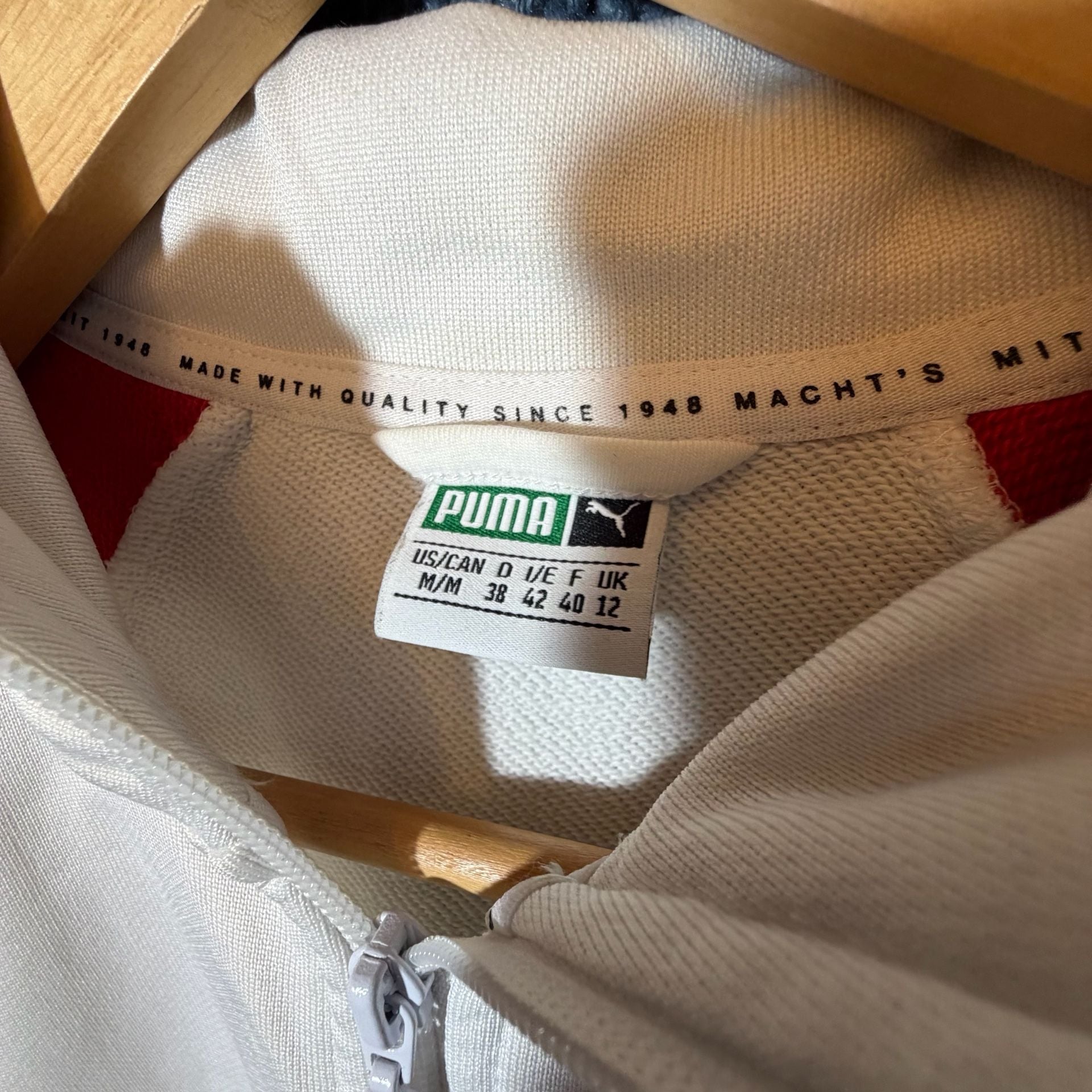 Puma Archive Track Jacket Size M Colorblock White Red Blue Retro 4