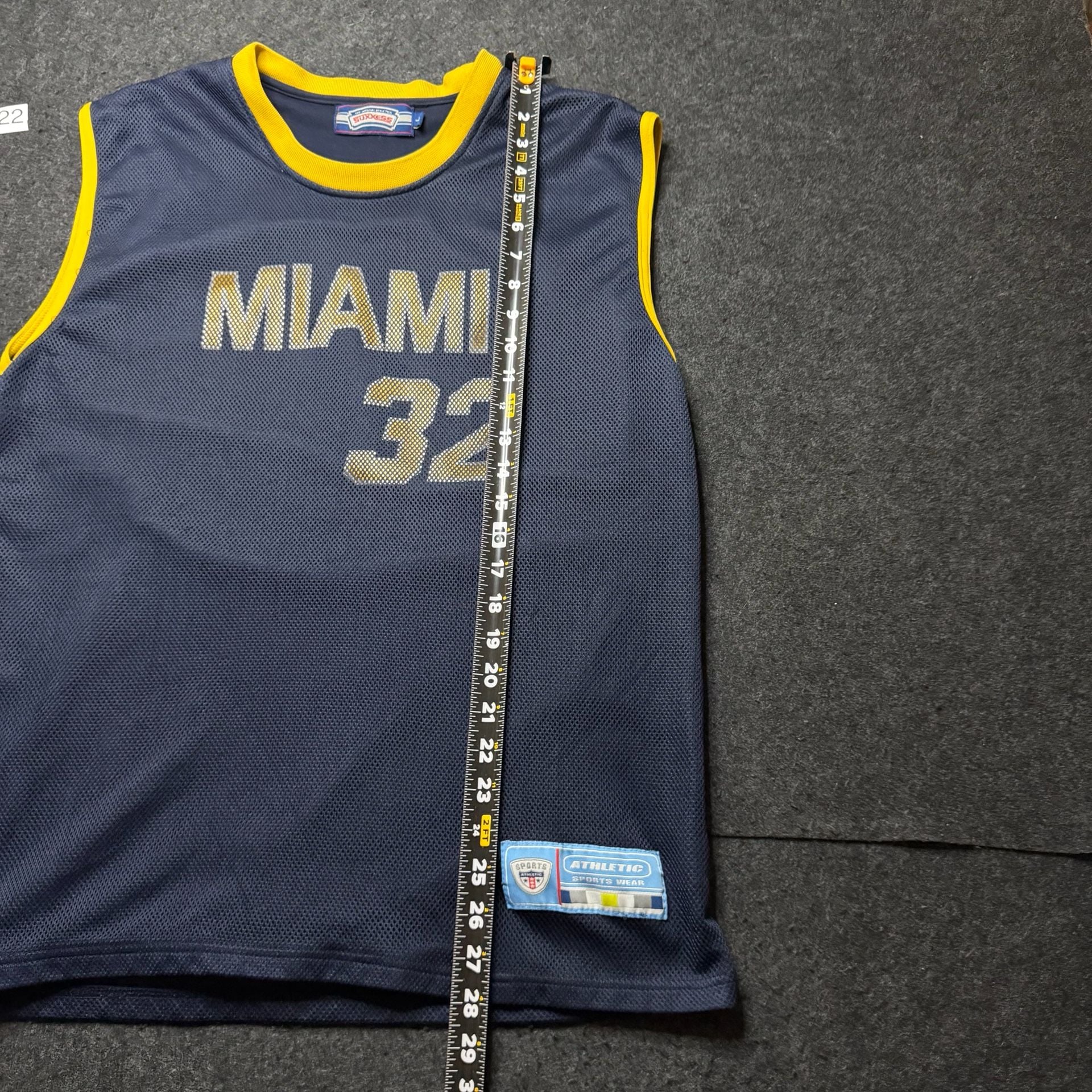 Suxxess Miami 32 Basketball Jersey Size L Blue Yellow 7