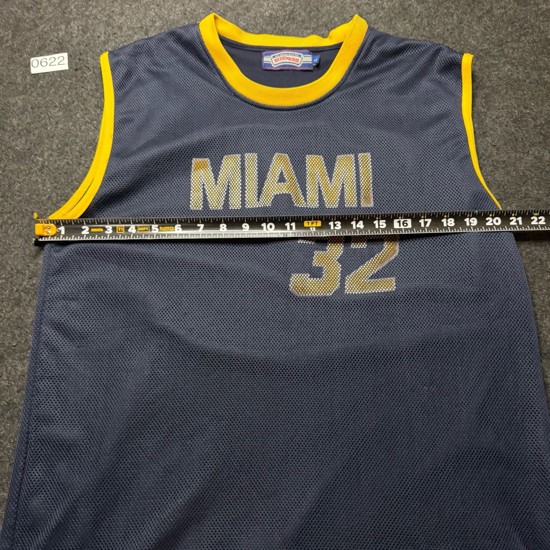 Suxxess Miami 32 Basketball Jersey Size L Blue Yellow 8