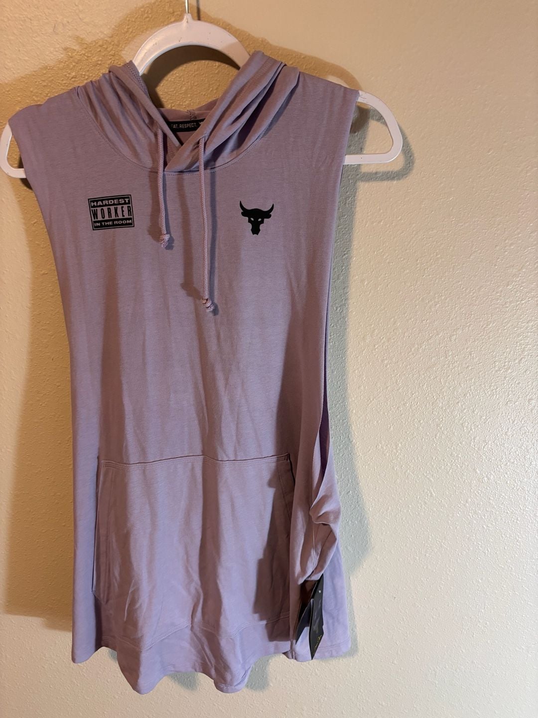 Under Armour Project Rock Sleeveless Hoodie Size XL Purple 2