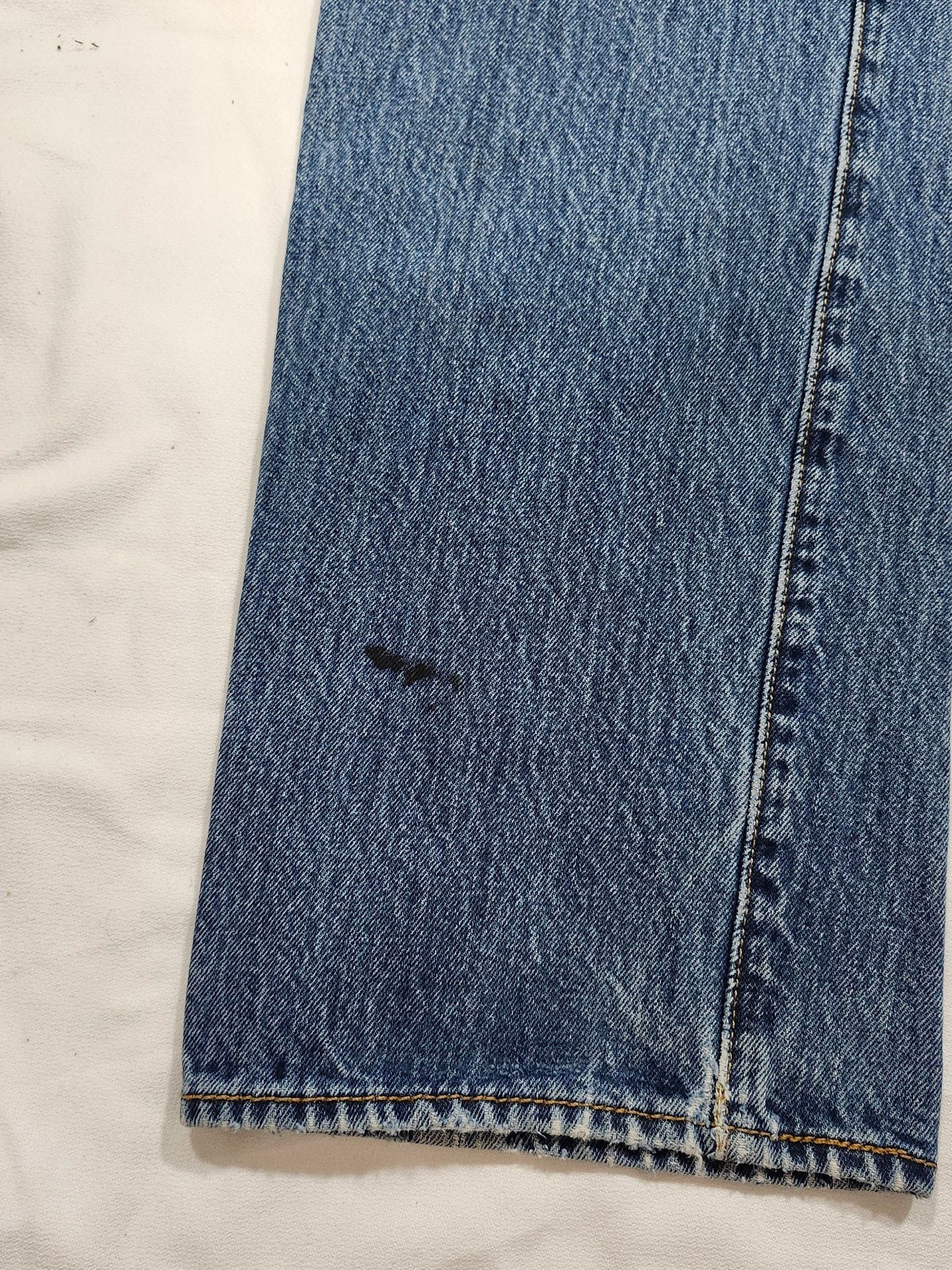 Levi's 501 Straight Leg Jeans 38x32 Blue Denim Pre-Owned 10