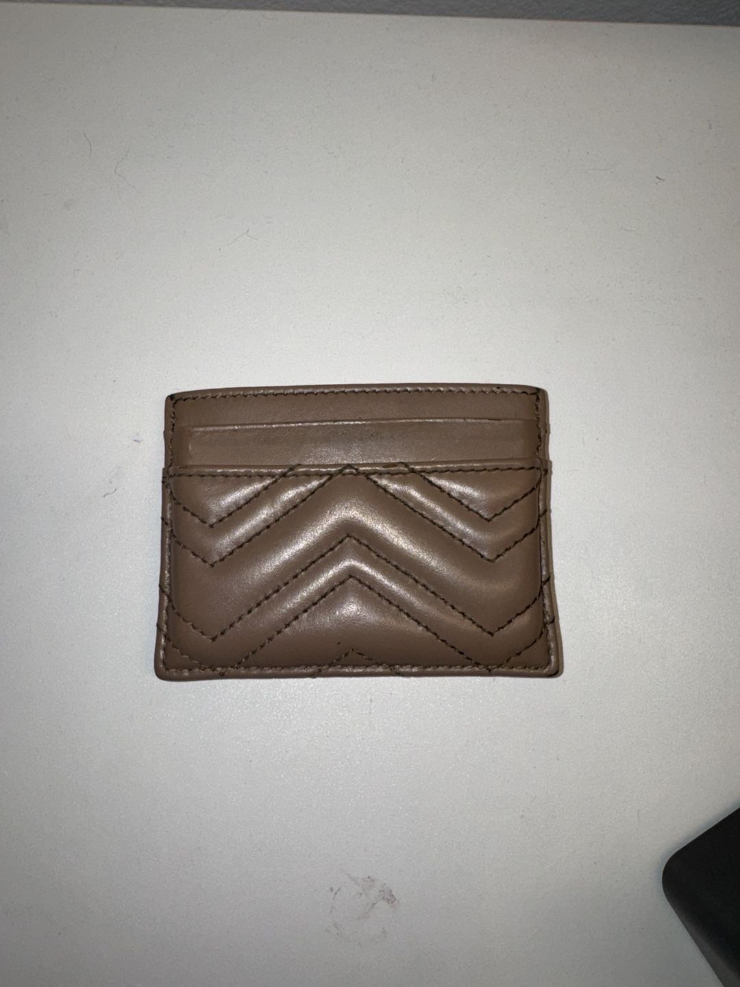 Gucci GG Marmont Matelasse Leather Card Case Dusty Pink 3