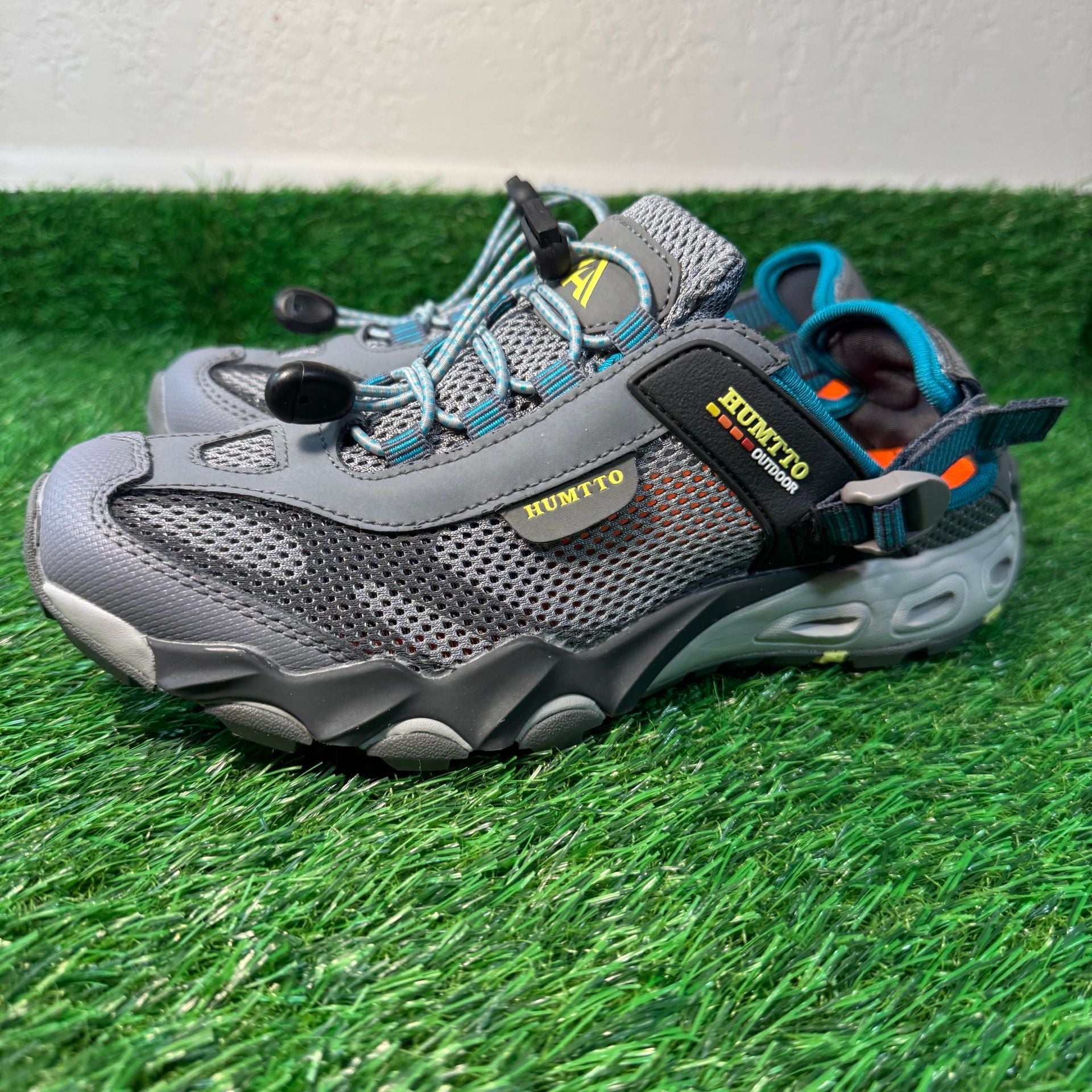 HUMTTO HT2605-5 Men’s Size 8 Water Hiking Shoes Gray Aqua Trail Quick Dry 3