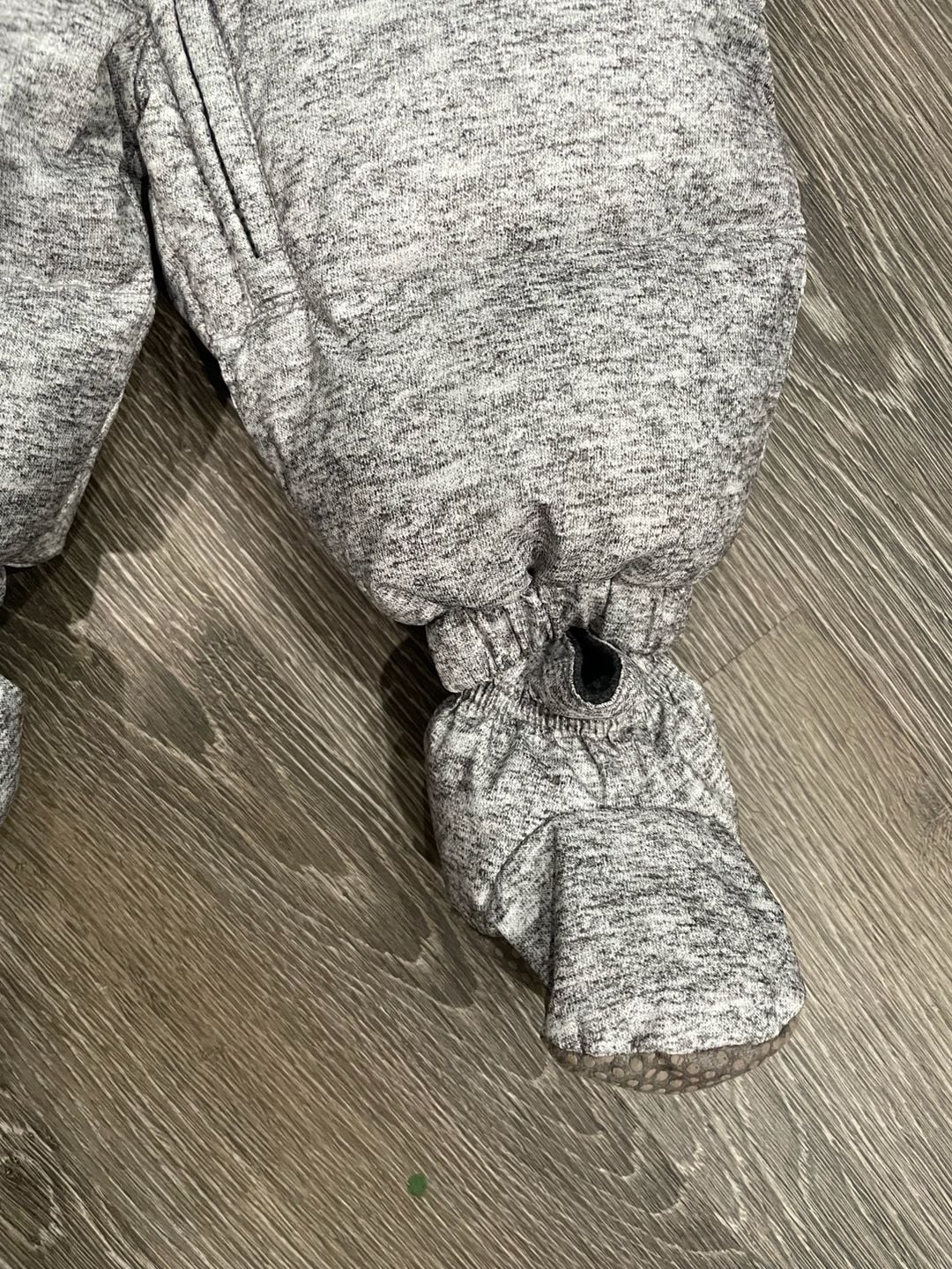 Baby Gap Snowsuit Size 0-6 Months Gray Fleece Lined Pram Bunting 4