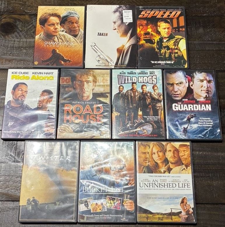 Lot of 10 Assorted PG-13 DVD Movies Action Comedy Drama Twister Road House 1