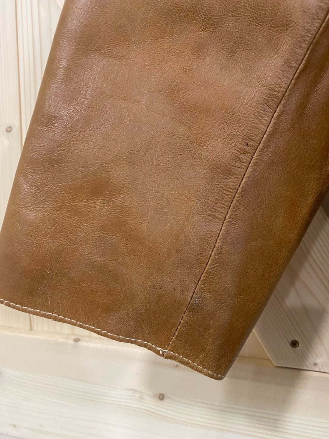 NWOT Mossimo Leather Jacket Size 20W Brown Genuine Leather Blazer Coat 3