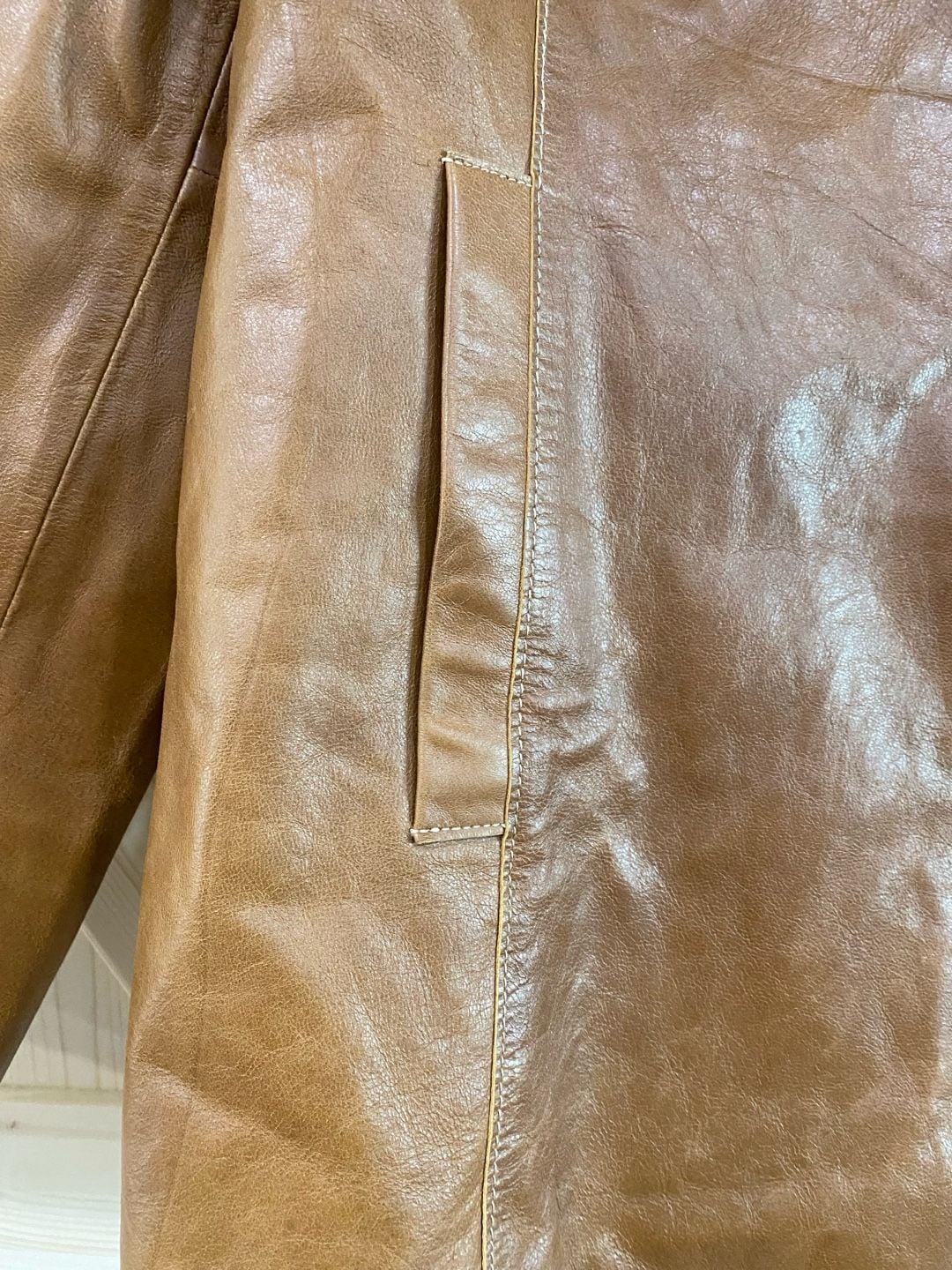 NWOT Mossimo Leather Jacket Size 20W Brown Genuine Leather Blazer Coat 4