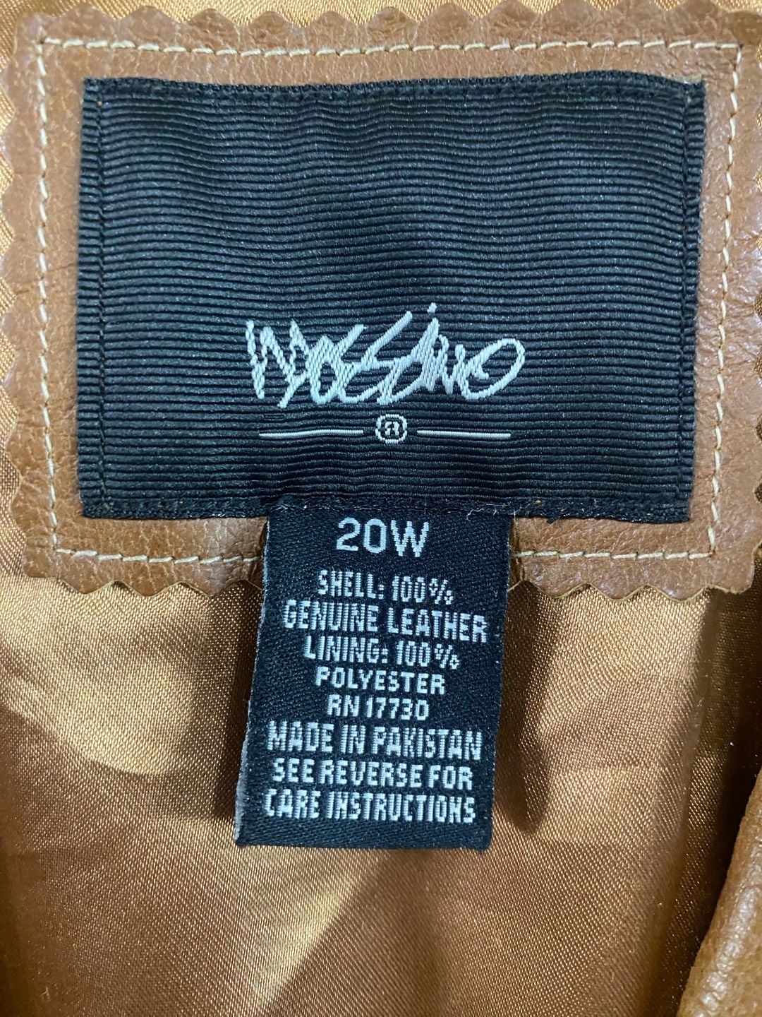 NWOT Mossimo Leather Jacket Size 20W Brown Genuine Leather Blazer Coat 6